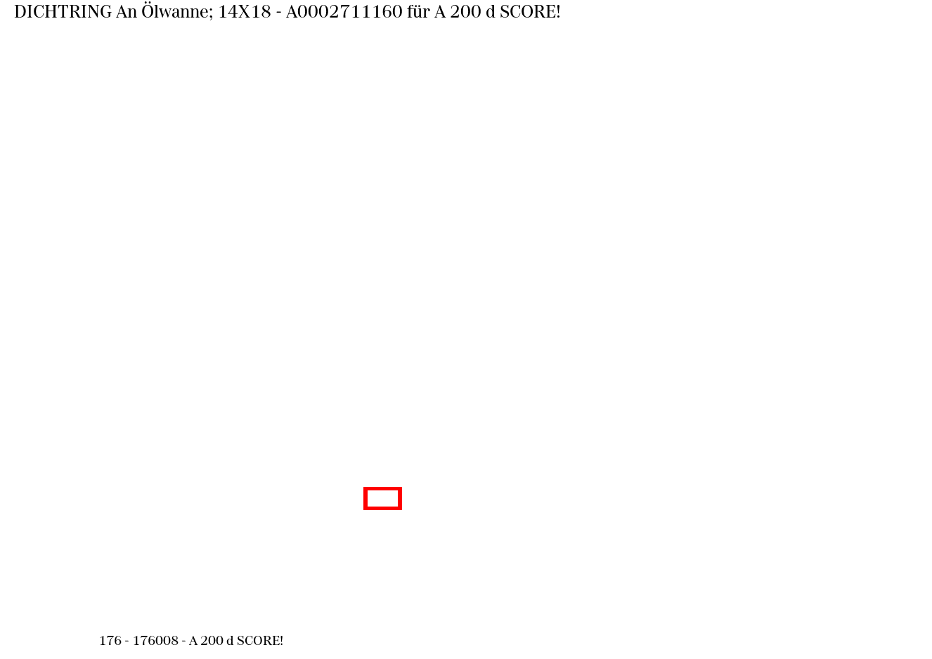 Dichtring An Ölwanne; 14X18 A 200 d SCORE! 176