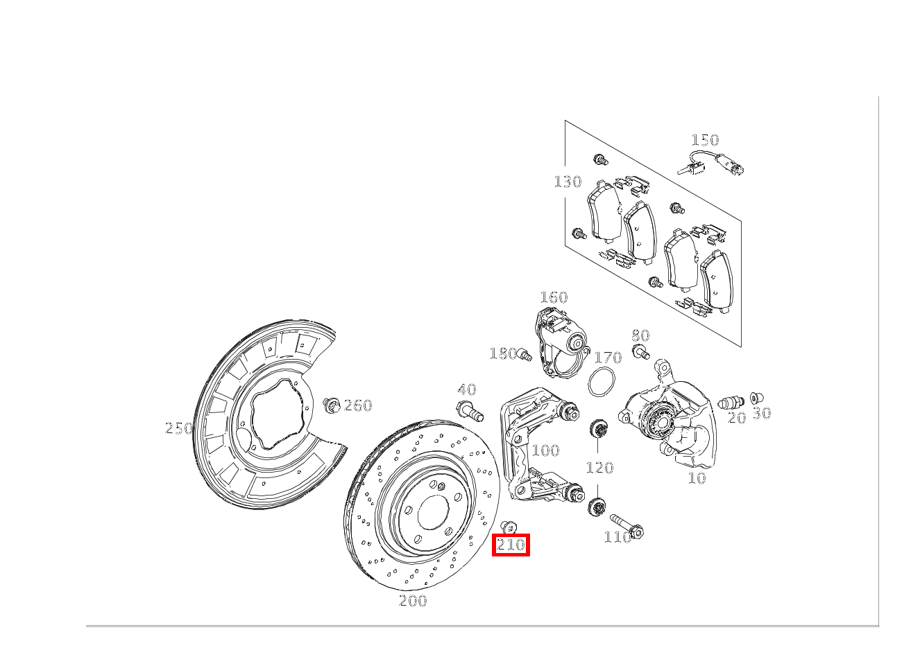 FLACHKOPFSCHRAUBE M. ISK Bremsscheibe an Radnabe rechts; M6X15 S500 L 222