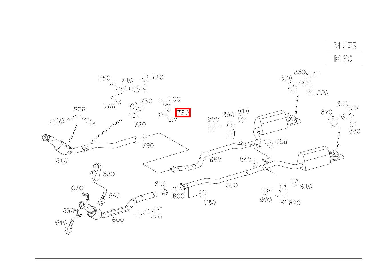 Platte HALTER AN KATALYSATOR CL 65 AMG Coupé 215