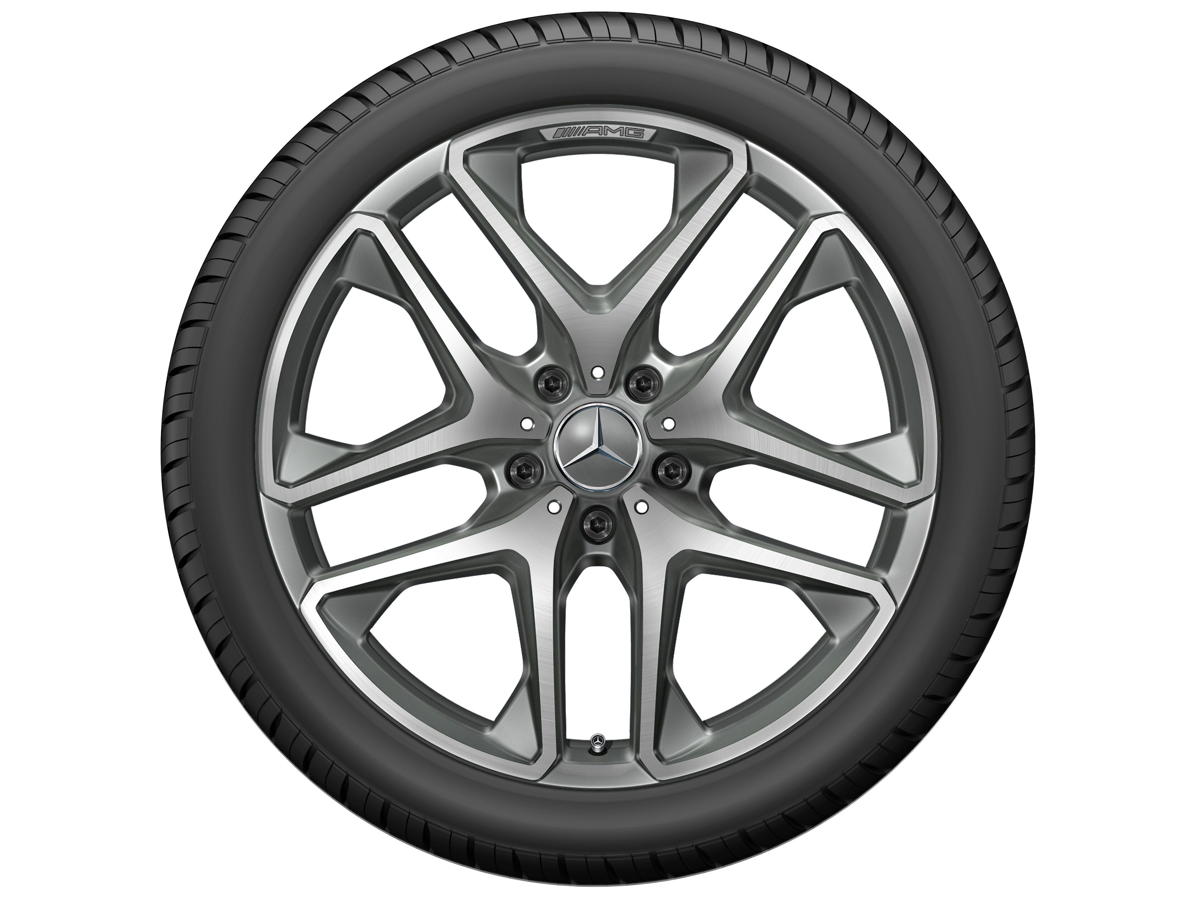 Mercedes-Benz - AMG 5-Doppelspeichen-Rad 21 Zoll, 10 J x 21 ET 33, titangrau