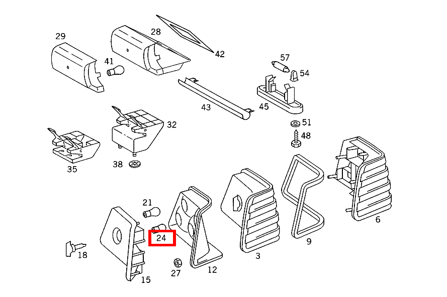 Glühlampe SCHLUSSLICHT R10W - 12V B 180 247
