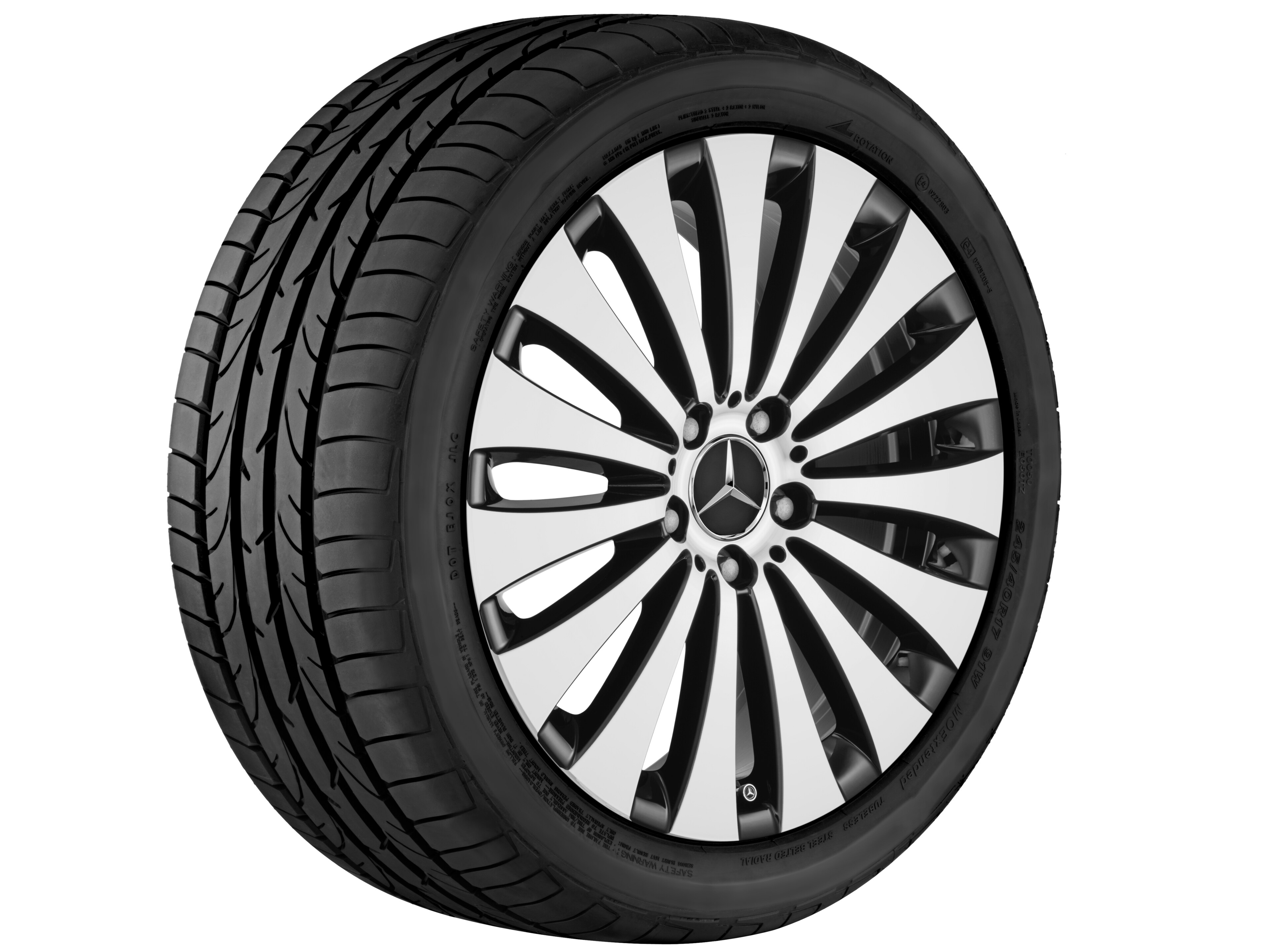 Mercedes-Benz - 15-Speichen-Rad, 45,7 cm (18 Zoll), glanzgedr 15-Speichen-Rad, 45,7 cm (18 Zoll), glanzgedr