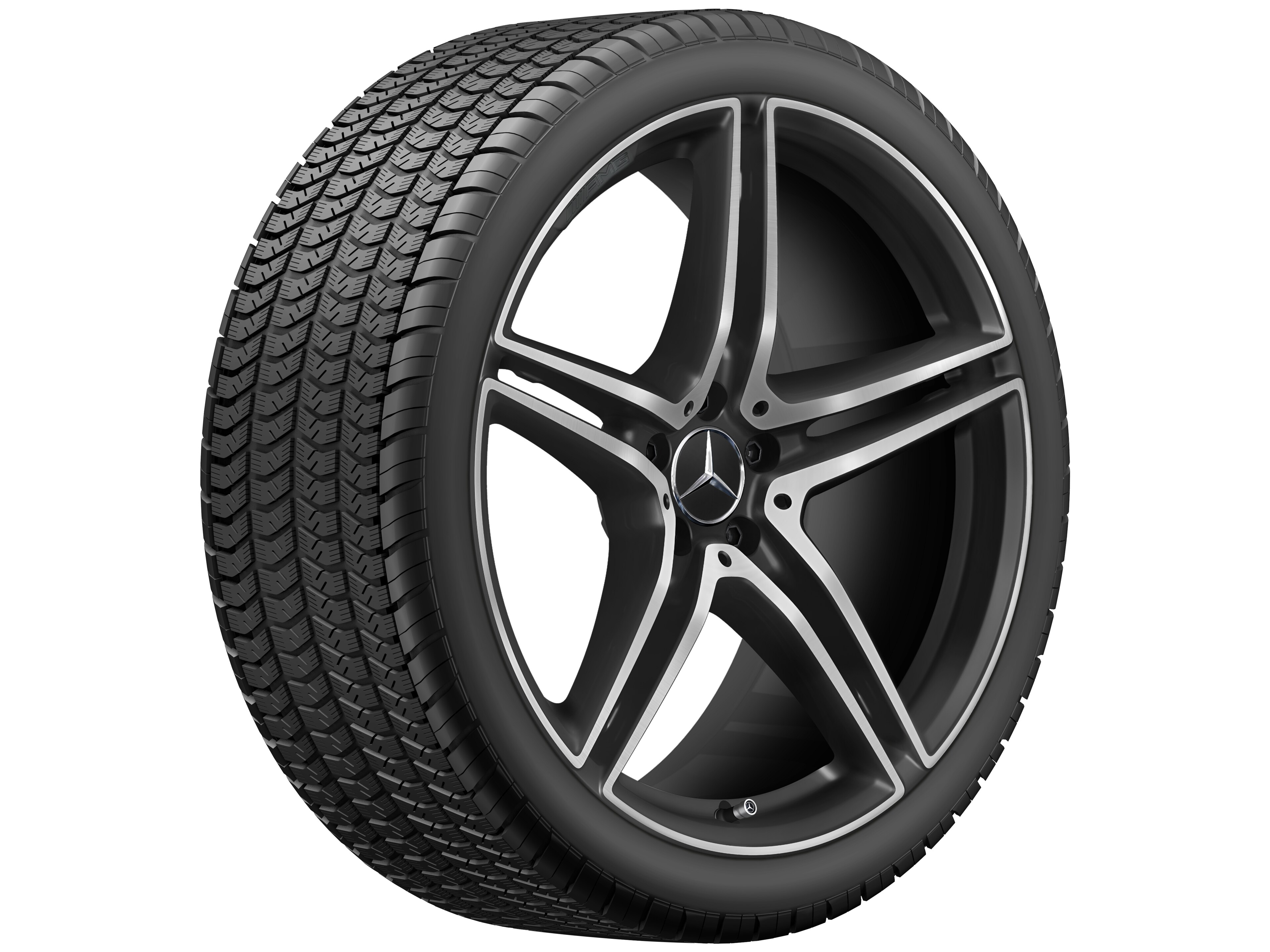 Mercedes-Benz - AMG Vielspeichen-Rad, 21 Zoll, 10,5 J x 21 ET 50, schwarz matt
