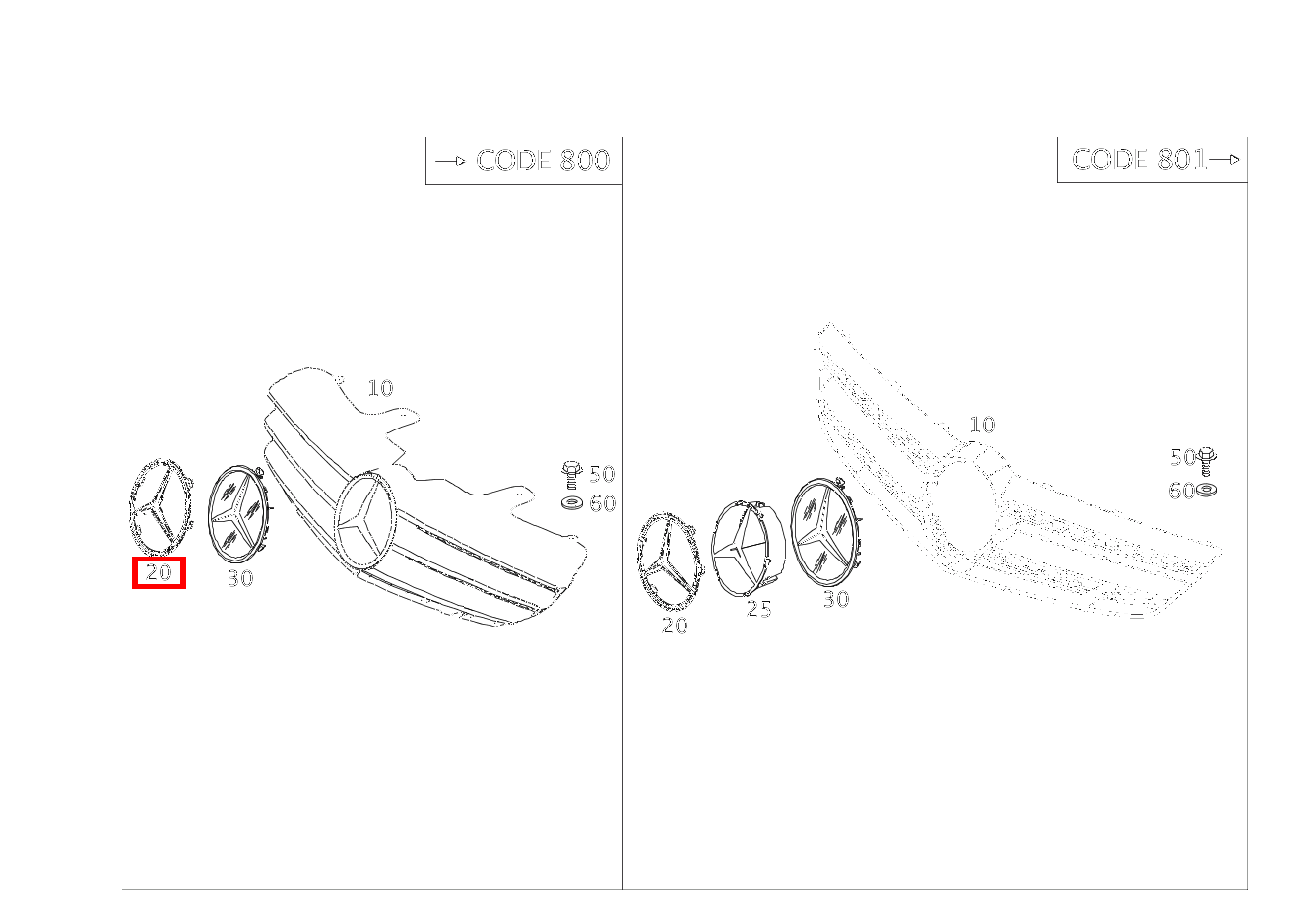 Mercedes-Stern KUEHLERVERKLEIDUNG S 500 CGI 216 Mercedes-Stern KUEHLERVERKLEIDUNG S 500 CGI 216