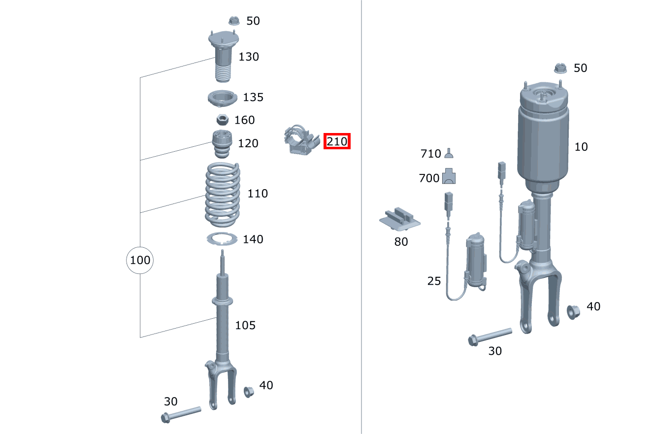 Schelle KONSOLE FEDERBEIN R 500/550 L 4MATIC 251 Schelle KONSOLE FEDERBEIN R 500/550 L 4MATIC 251