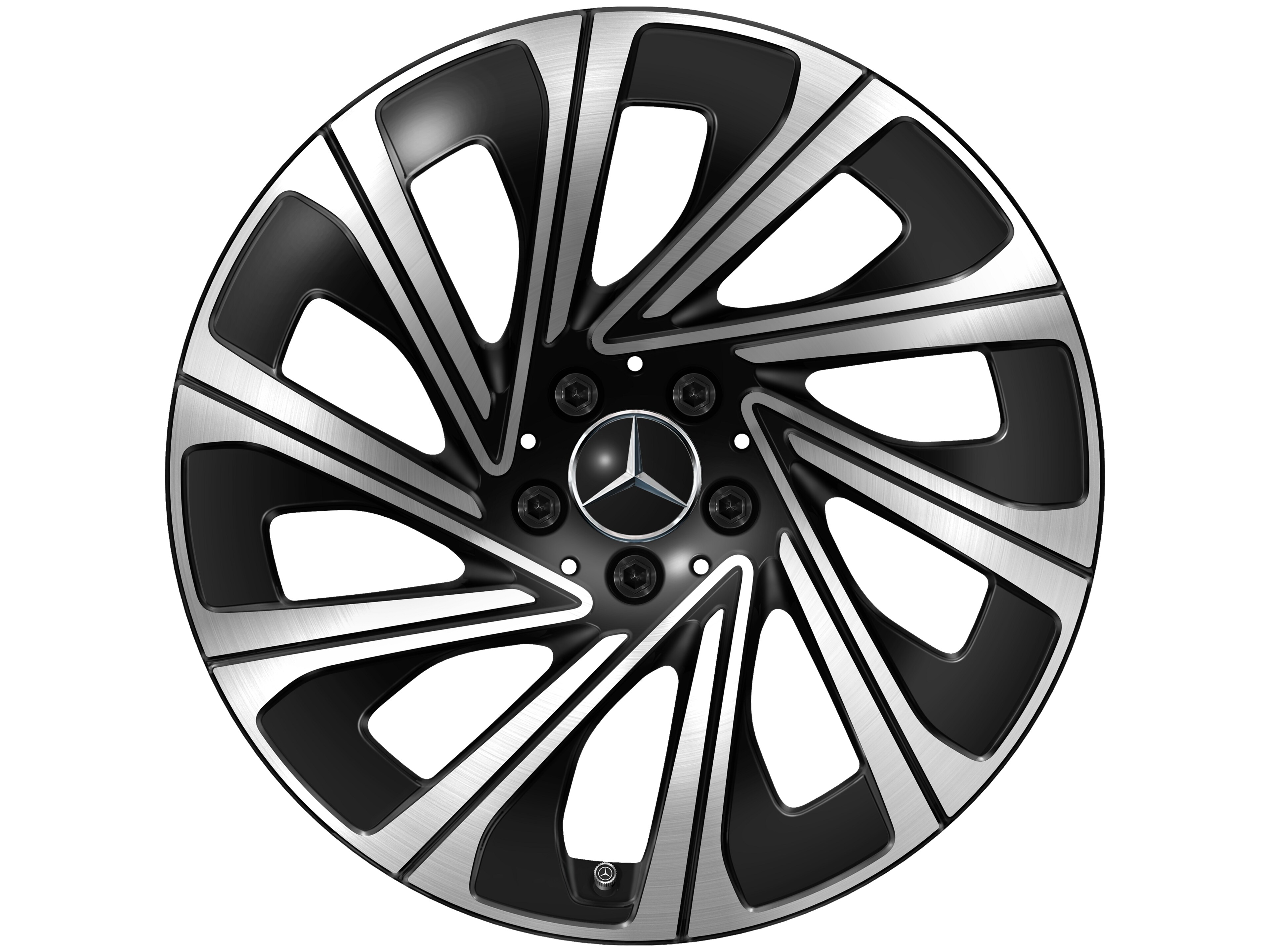 Vielspeichen-Rad, 19 Zoll, 8,5 J x 19 ET 35,5, schwarz, glanzgedreht