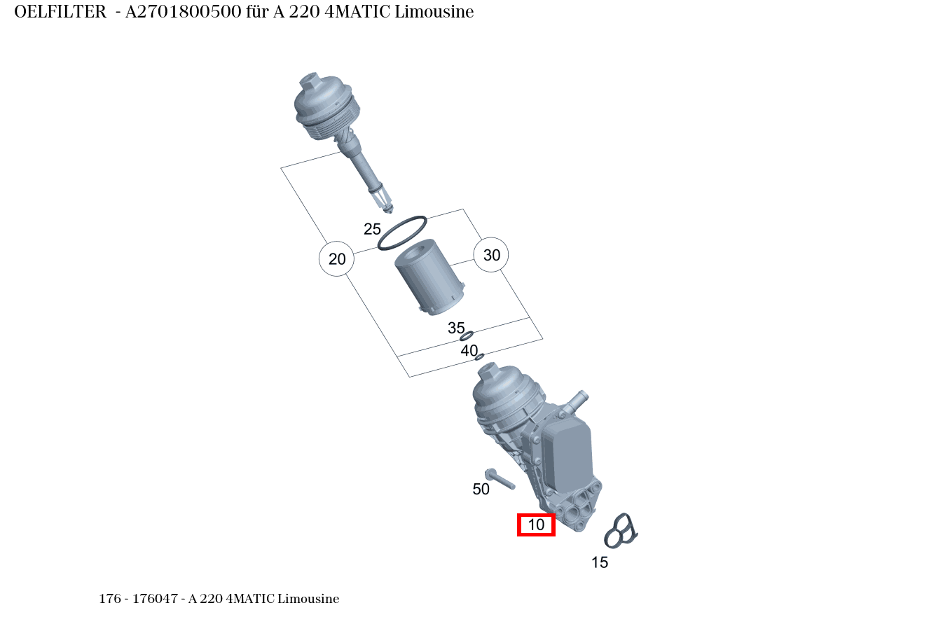 Ölfilter A 220 4MATIC Limousine 176 Ölfilter A 220 4MATIC Limousine 176
