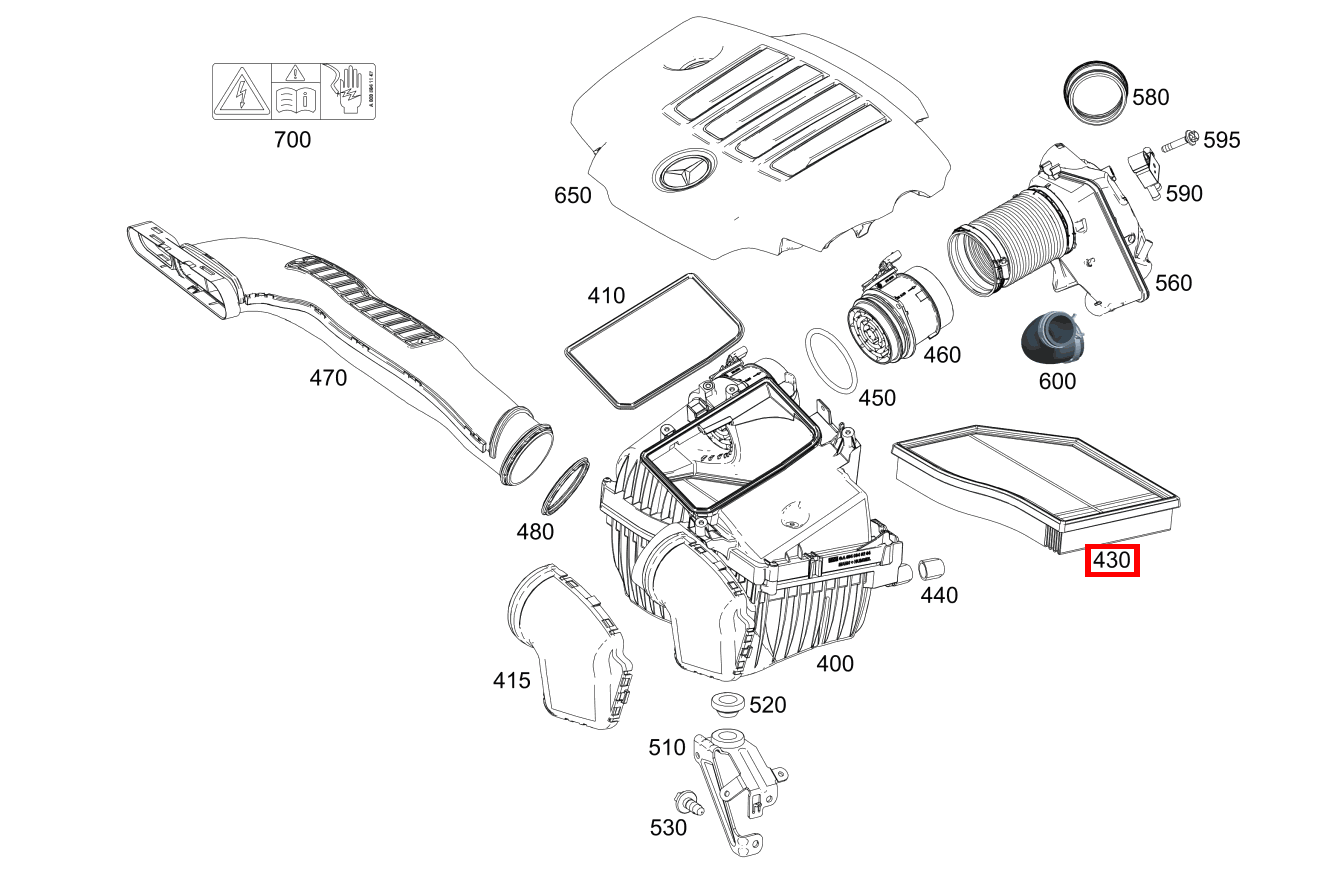 Luftfiltereinsatz GLB 220 d 4MATIC 247 Luftfiltereinsatz GLB 220 d 4MATIC 247