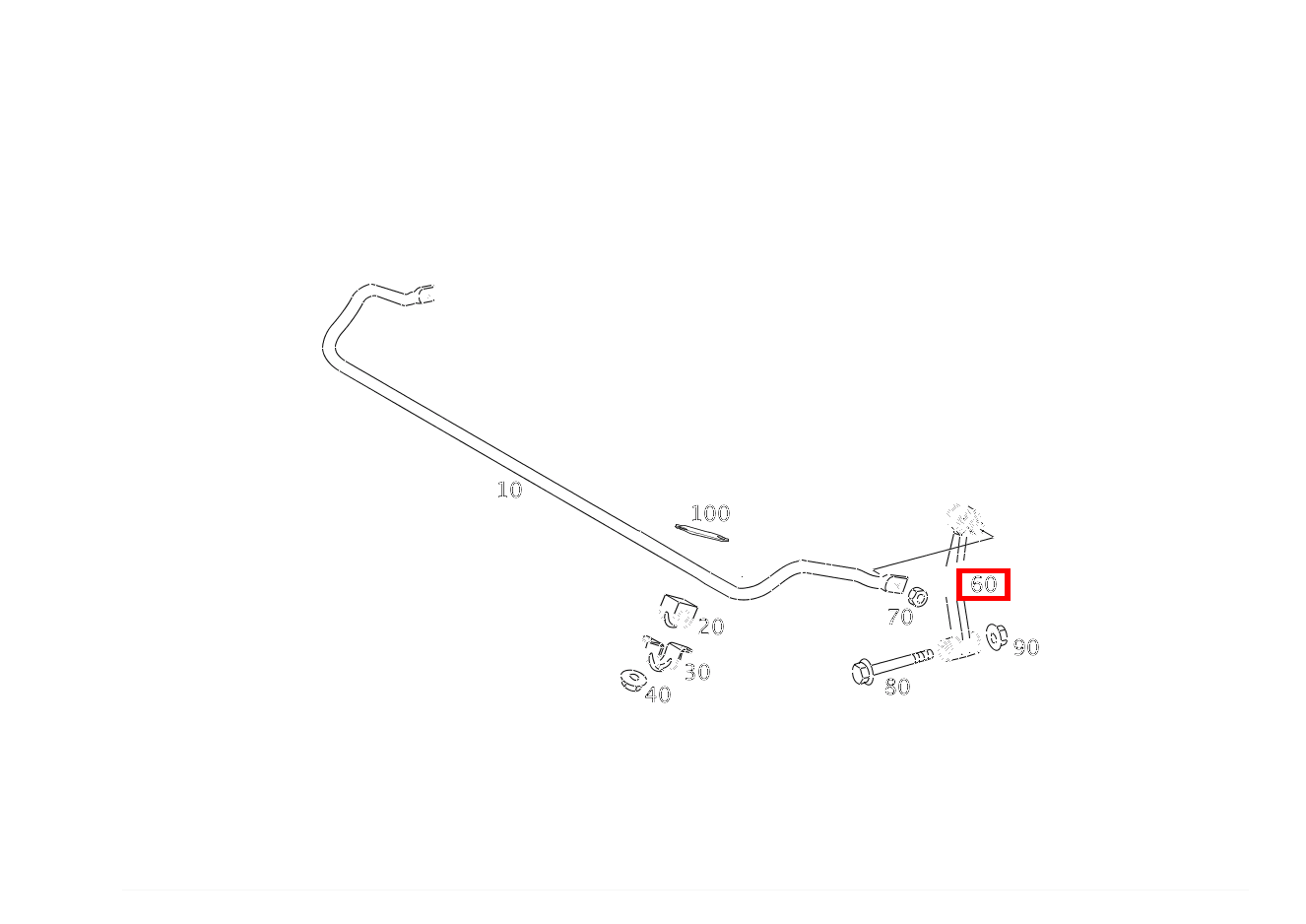 Stange DREHSTAB HINTERACHSE SLK 55 AMG Roadster 171