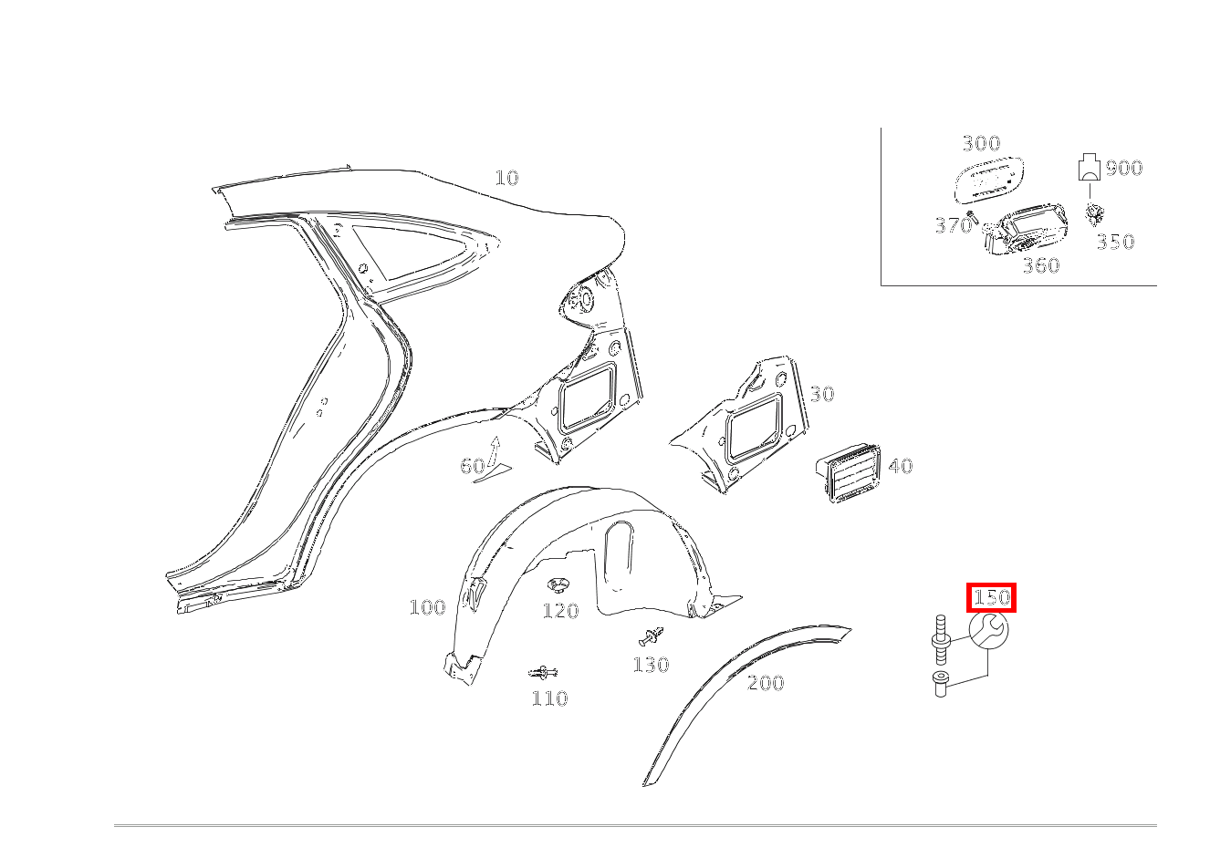TEILESATZ GEWINDEBOLZEN Reparaturlösung für abgebrochene Schweißbolzen Mercedes-AMG GLE 43 4MATIC Coupé 293