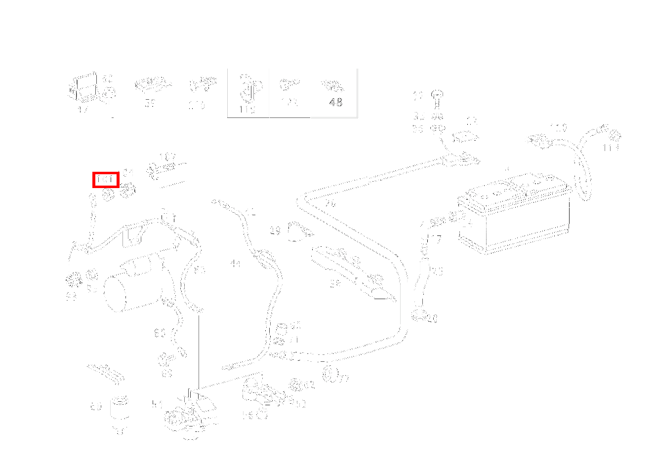 Sechskantmutter LEITUNG AN GENERATOR KLEMME 30; M8 CLK 55 AMG CABR. 208