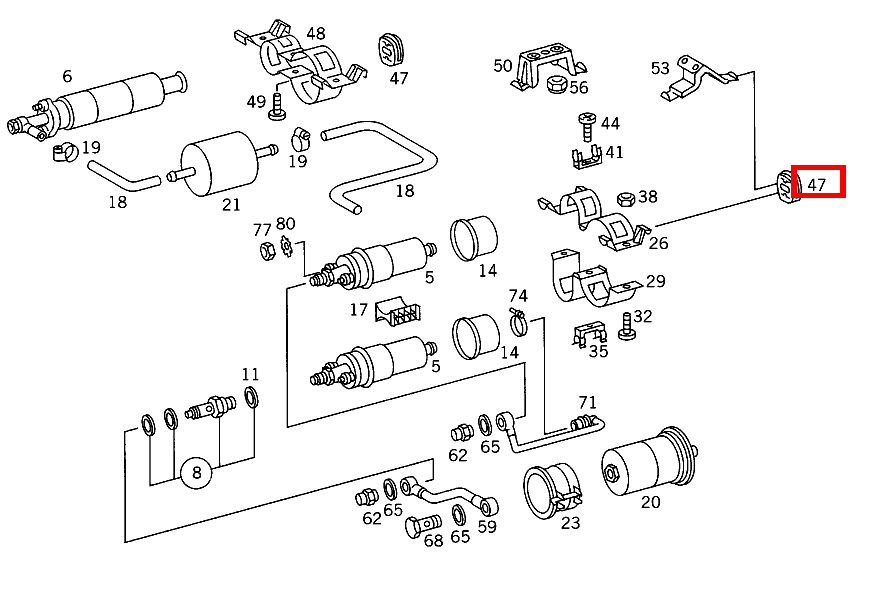 Gummiring S 600 Coupé 140