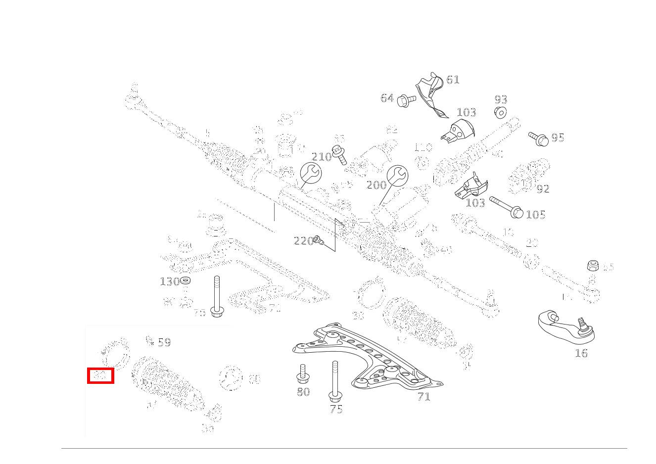 EINOHRKLEMME INNEN; 68 MM S 350 L 4-MATIC 220