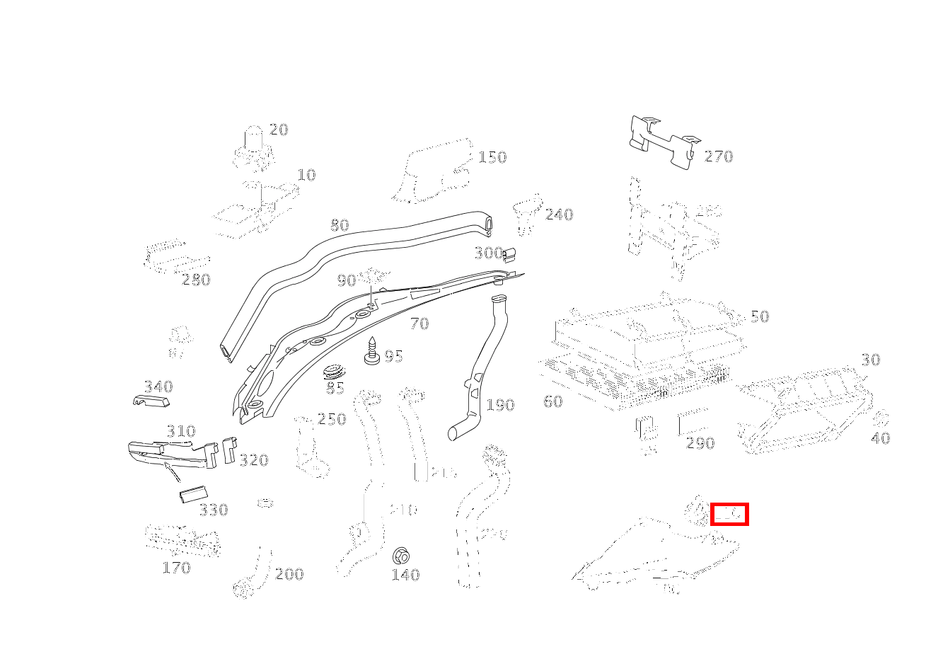 Verschluss ABDECKUNG E 200 T-Limousine 210