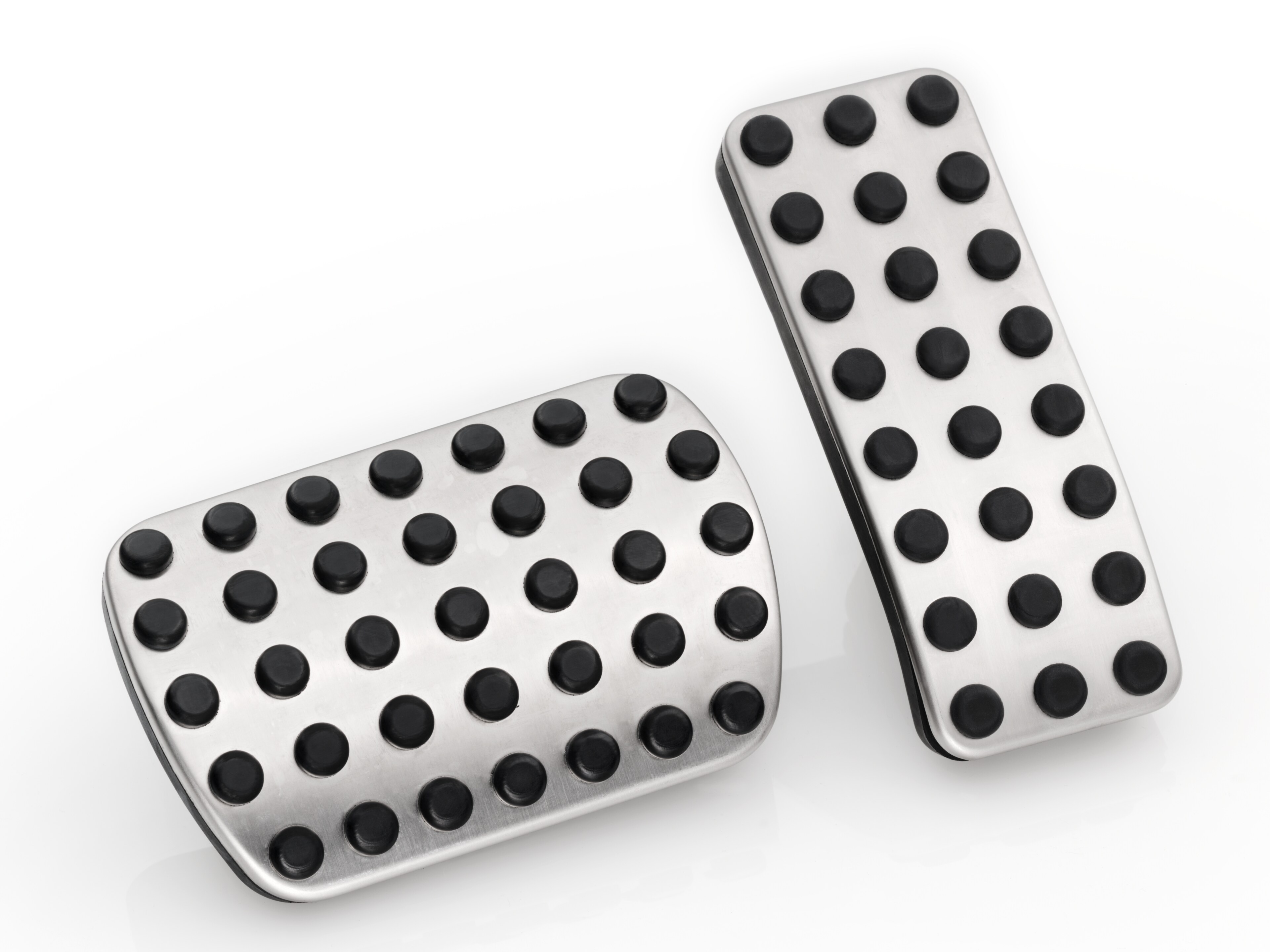 PedalÃ¼berzÃ¼ge in Edelstahl mit Gumminoppen