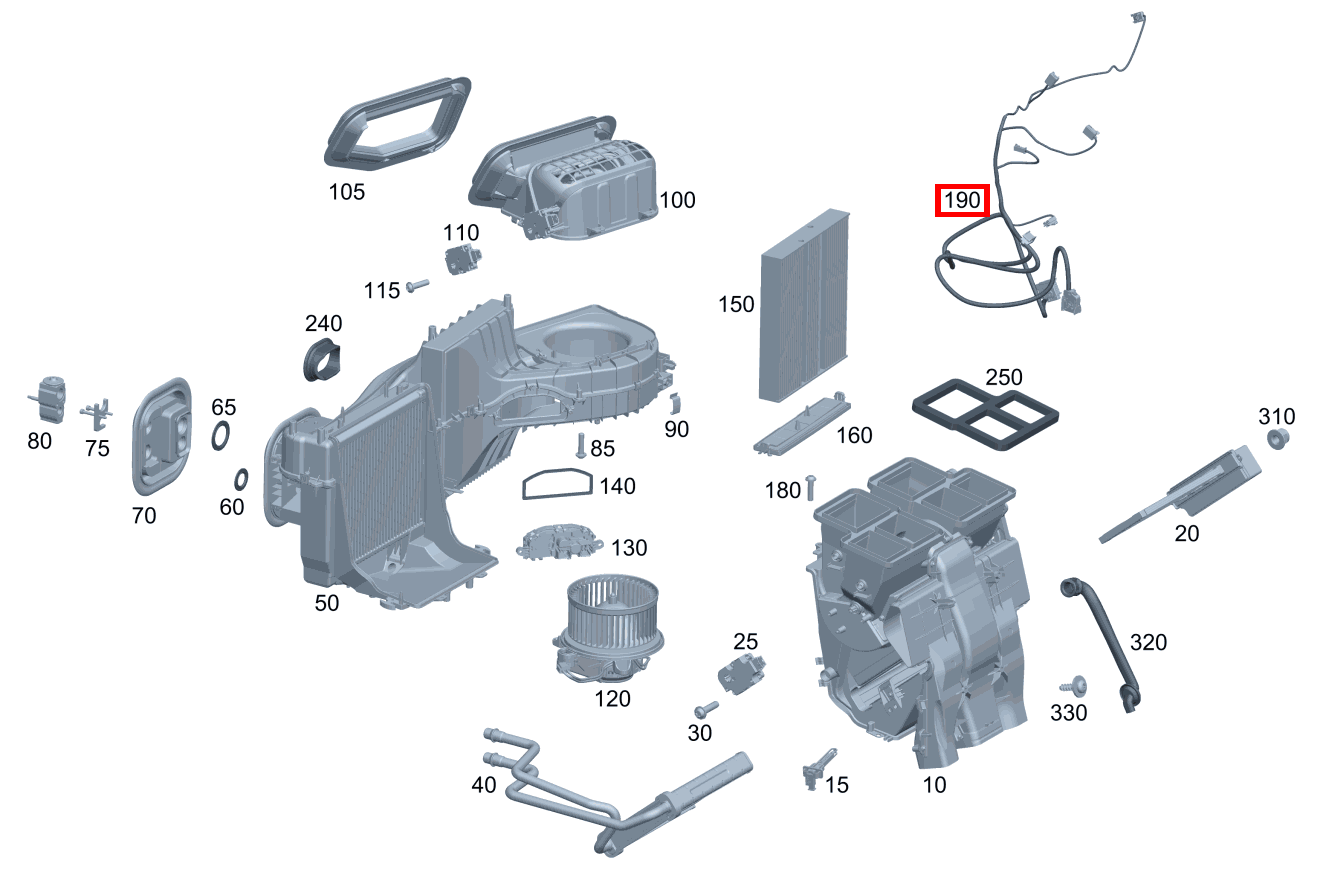 Elektrischer Leitungssatz Klimakasten GLA 220 d 4MATIC 247