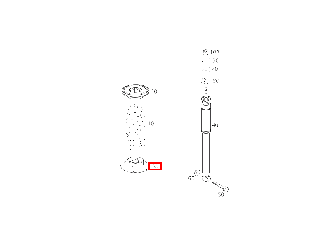Schraubenfederbeilage UNTEN B 200 Turbo Sports Tourer 245