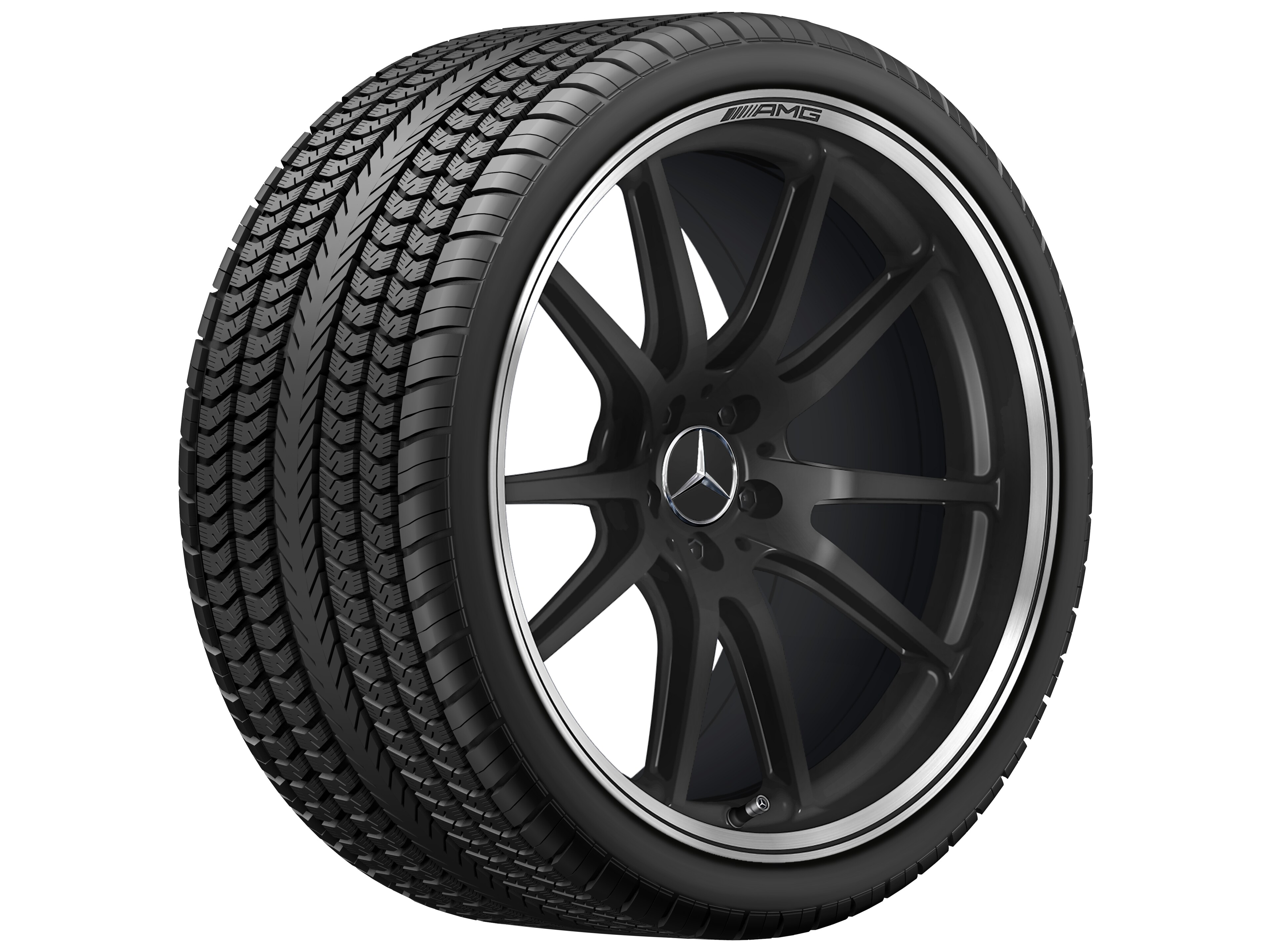 Mercedes-Benz - AMG Schmiederad 10-Speichen-Design, 21 Zoll, 10 J x 21 ET 30, schwarz matt