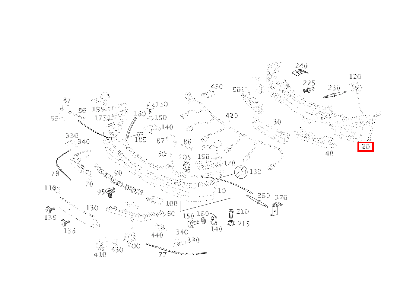 Rahmen STOSSFAENGER VORN RENATE 203