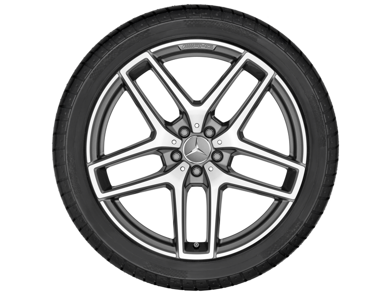 Original AMG 21 Zoll AMG 5-Doppelspeichen-Rad titangrau 