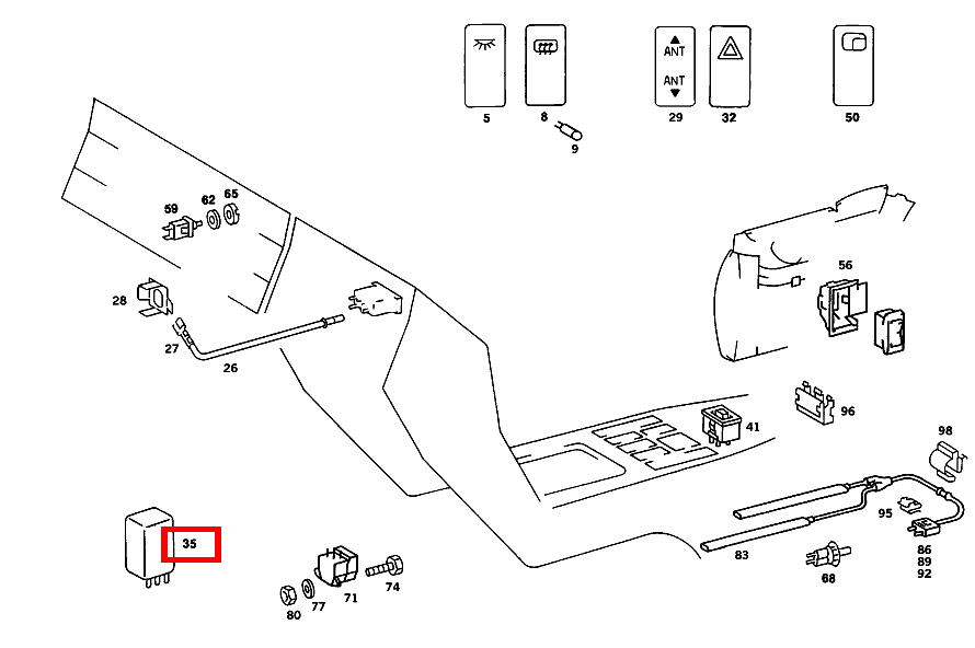 Blinkmodul (WARN- UND BLINKGEBER) 450 SL 107