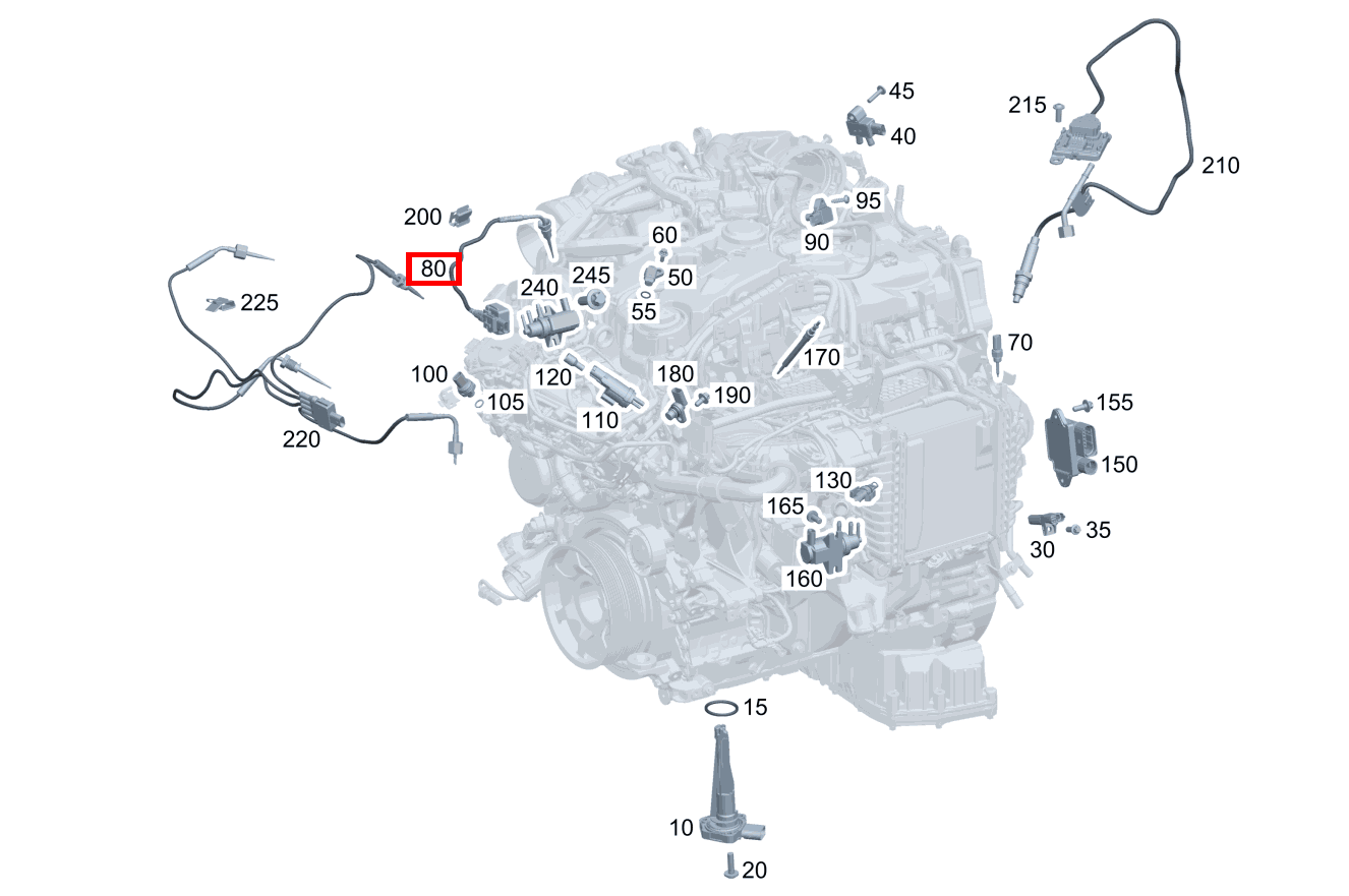 Temperatursensor In Abgasturbolader A 160 CDI Limousine 168