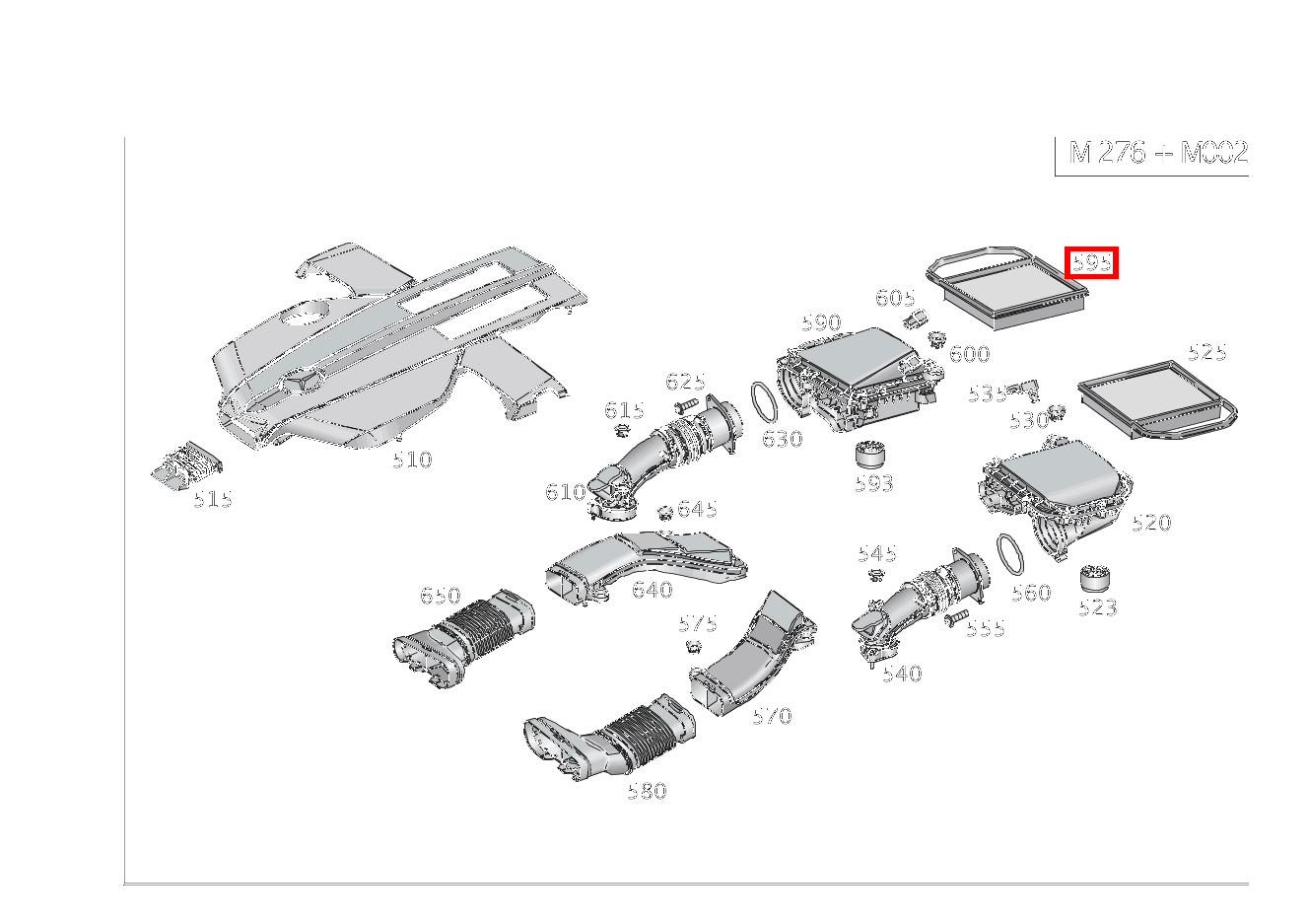 Luftfiltereinsatz RECHTS GLS 450 4MATIC 166 Luftfiltereinsatz RECHTS GLS 450 4MATIC 166