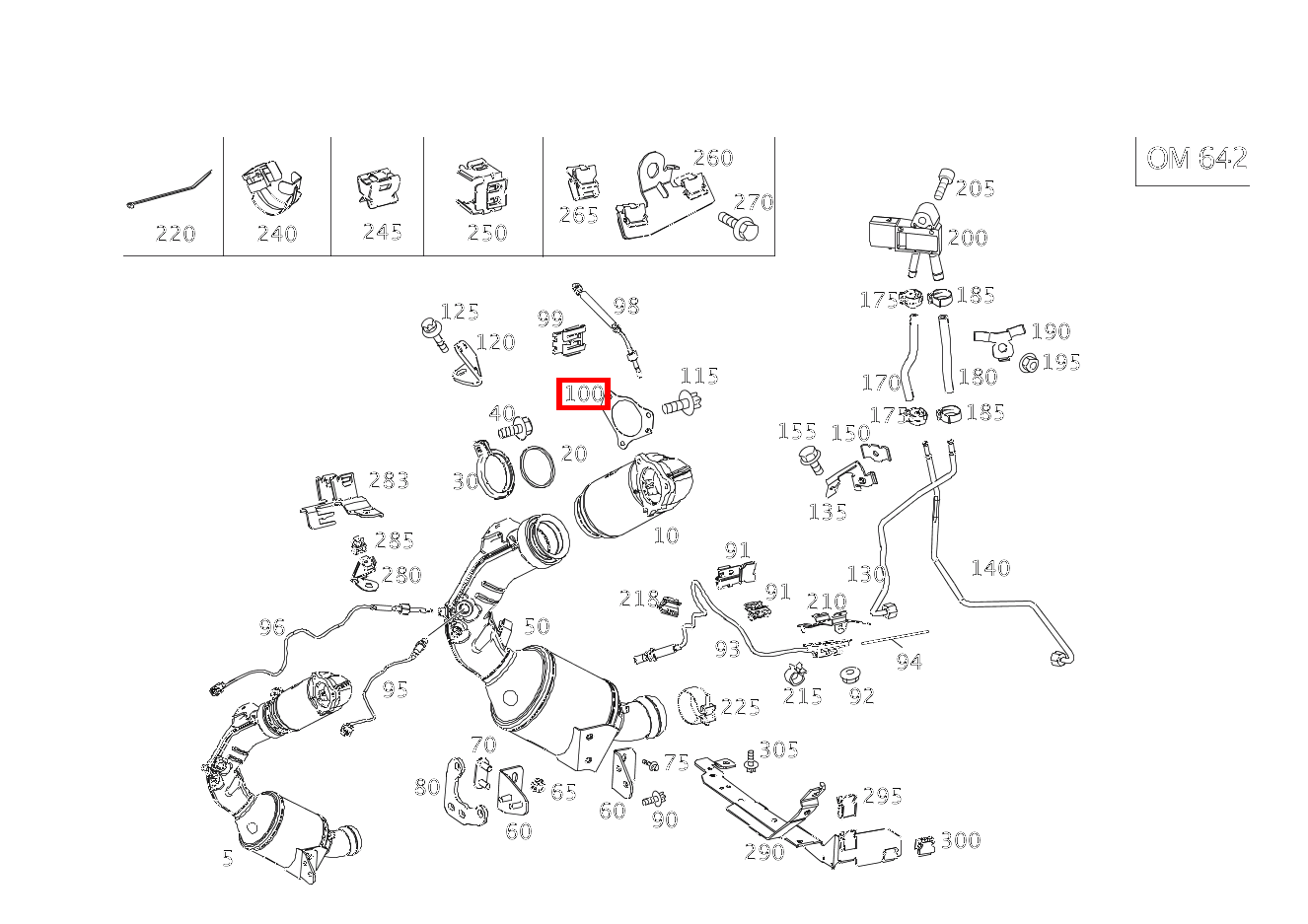 Flanschdichtung ZWISCHEN AUSPUFFROHR UND TURBOLADER E350T BT 4M 212
