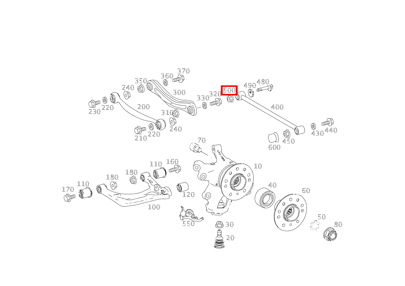 Mutter SPURSTANGE AN HINTERACHSTRAEGER; M12X1.5 GL 500 4MATIC Off-Roader 164