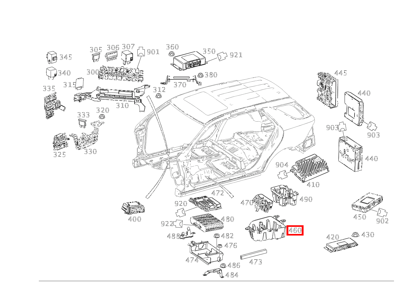 Gerätekasten UNTER FAHRERSITZ LINKS GLE 350 4MATIC 166