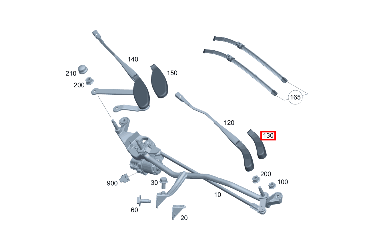 Abdeckung Wischerarm Für Fahrerseite CLK 320 COUPE 209