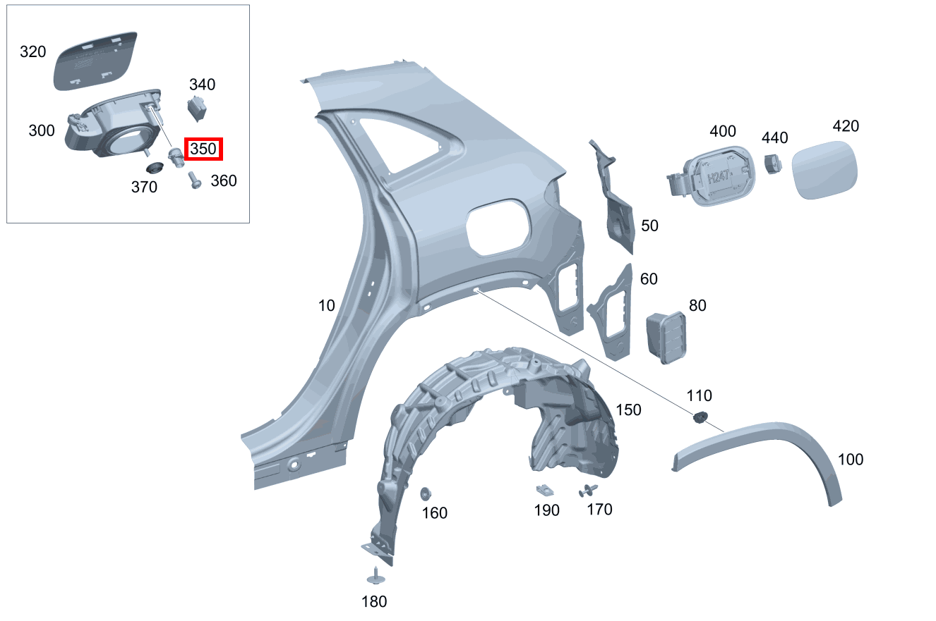 Tastenschalter Steckdosenmulde GLA 250 e 247