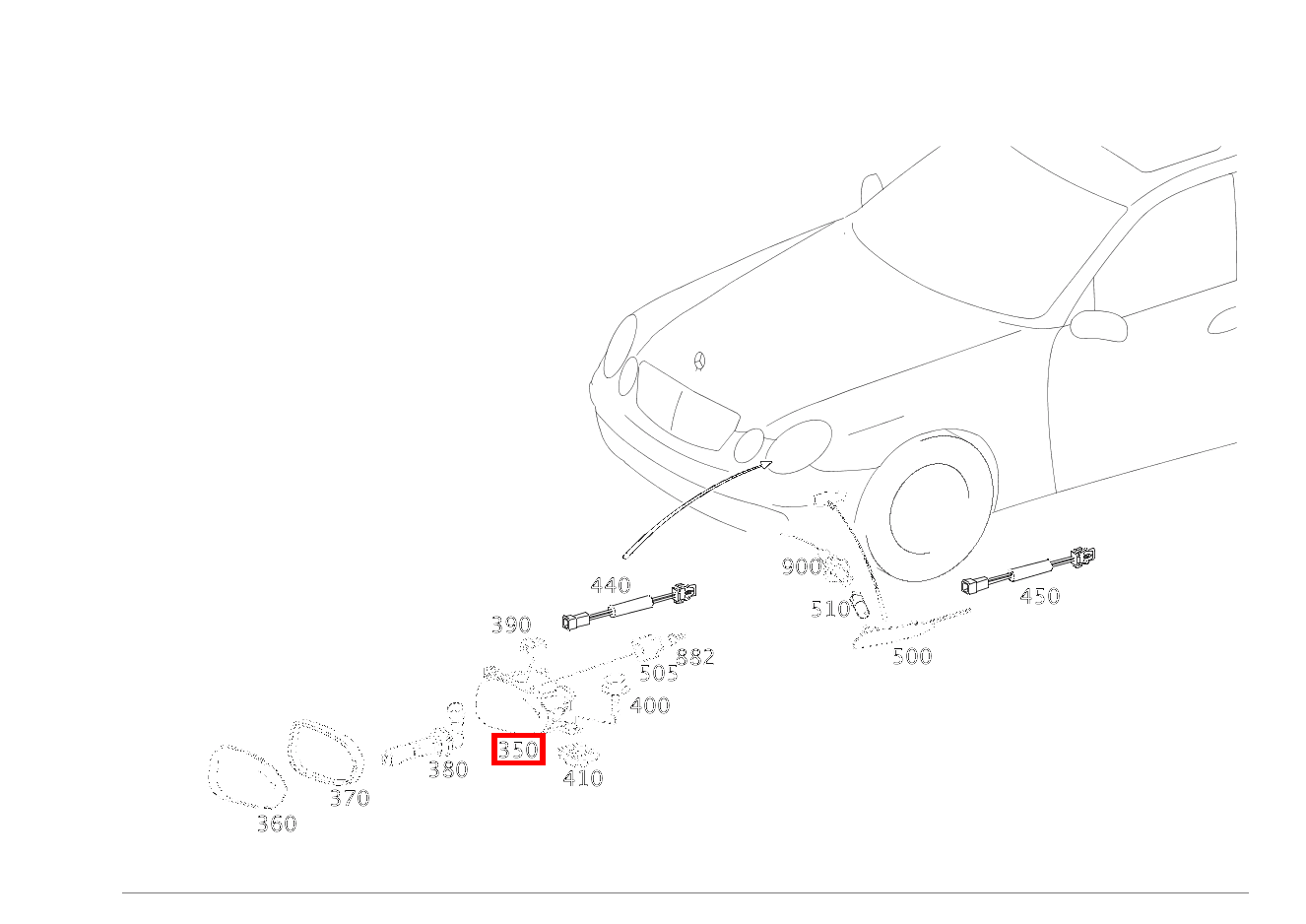 Nebelscheinwerfer LINKS E280CDI SONDERAUFB 211 Nebelscheinwerfer LINKS E280CDI SONDERAUFB 211