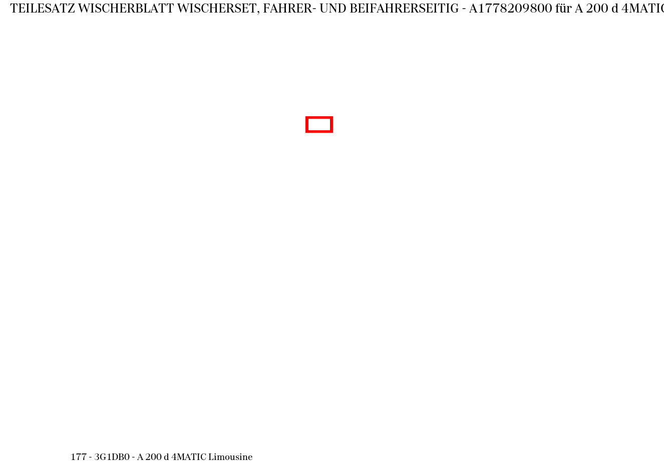 Teilesatz Wischerblatt WISCHERSET, FAHRER- UND BEIFAHRERSEITIG A 200 d 4MATIC Limousine 177