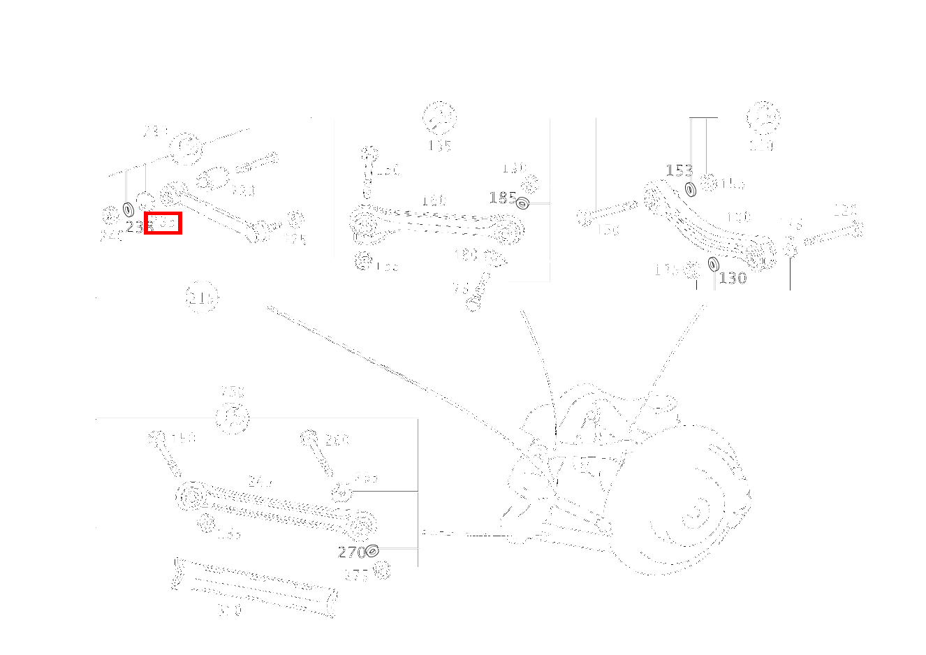 Scheibe SPURSTANGE AN HINTERACHSTRAEGER, LINKS UND RECHTS SLK 320 AMG KOMP 170