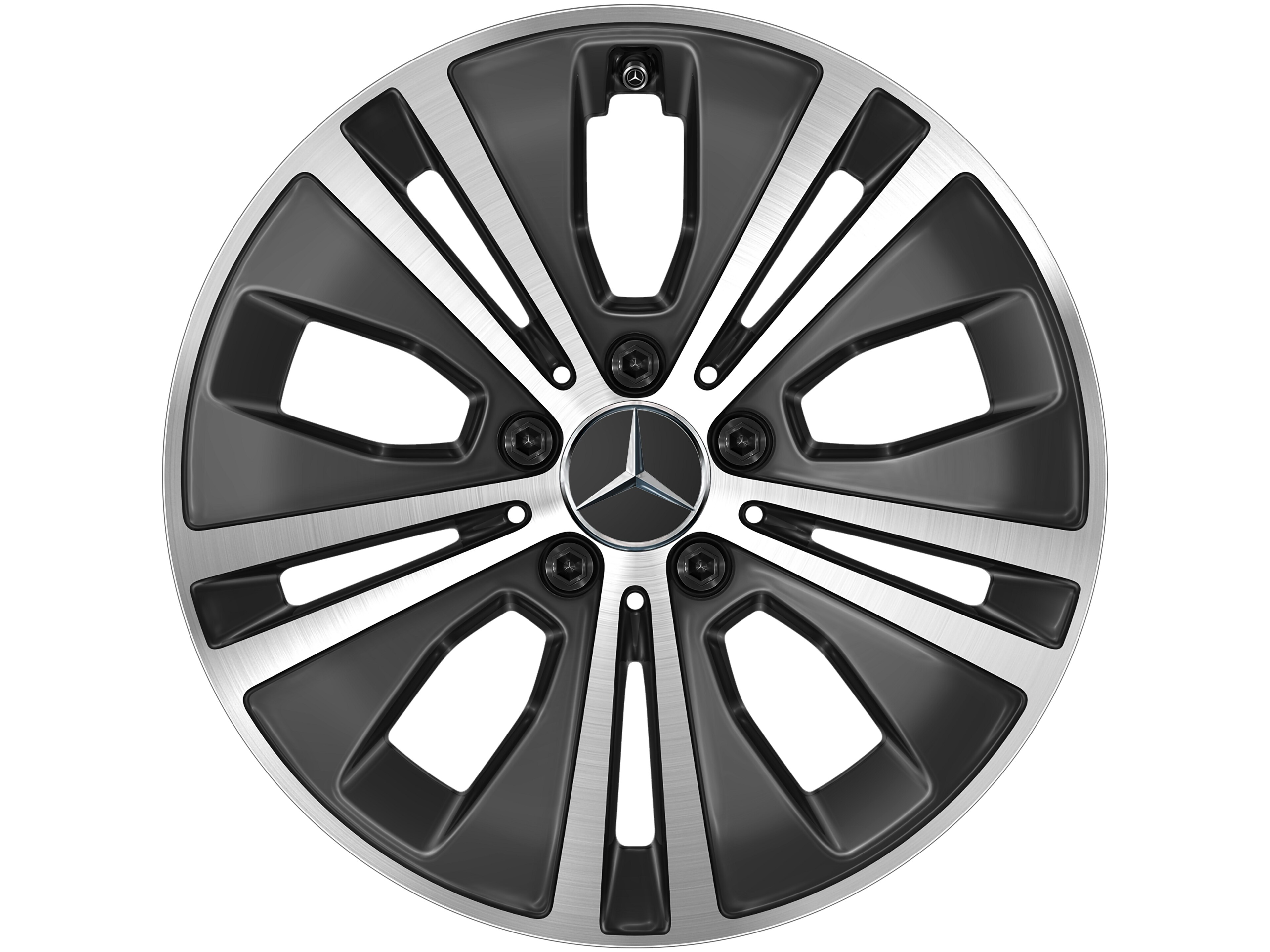 Mercedes-Benz - 5-Doppelspeichen-Rad, 43,2 cm (17 Zoll), glan 5-Doppelspeichen-Rad, 43,2 cm (17 Zoll), glan