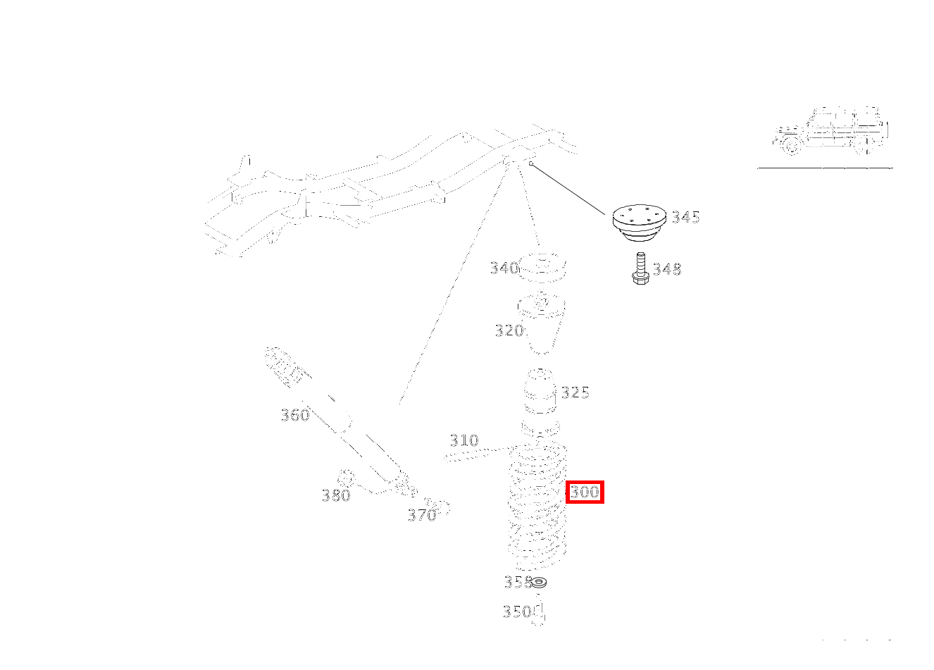 Hinterfeder AZURBLAU G 300 CDI 461
