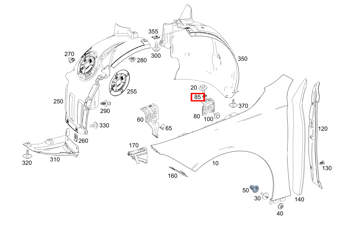 STANZMUTTER Halter rechts; M6 E 320 Limousine 211 STANZMUTTER Halter rechts; M6 E 320 Limousine 211