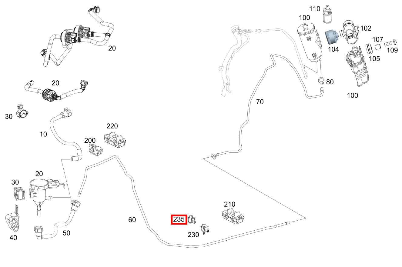 SCHLAUCHHALTER GLC 200 4MATIC 293