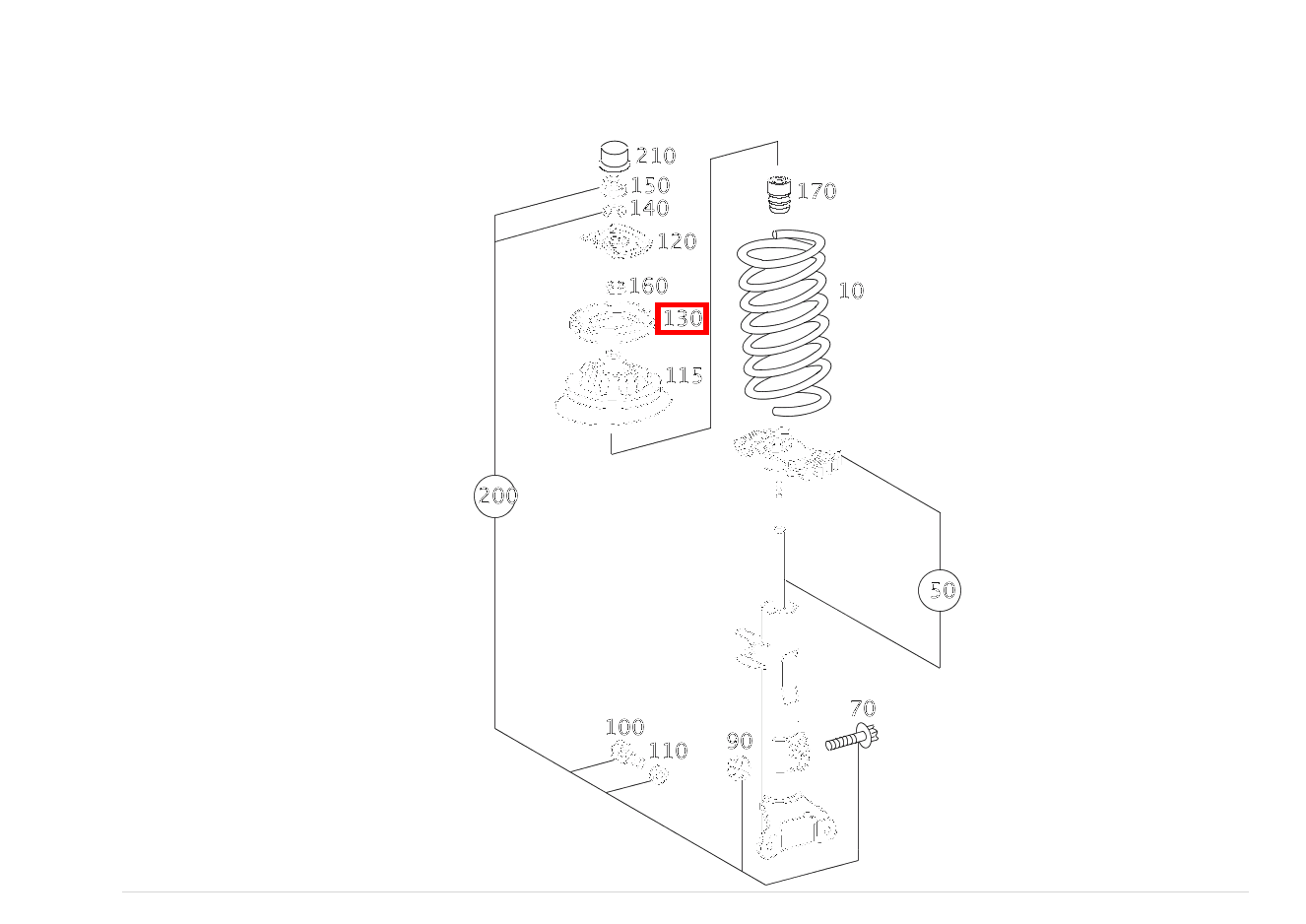Gummipuffer FEDERBEIN VORN RECHTS C 220 d T-Modell 205