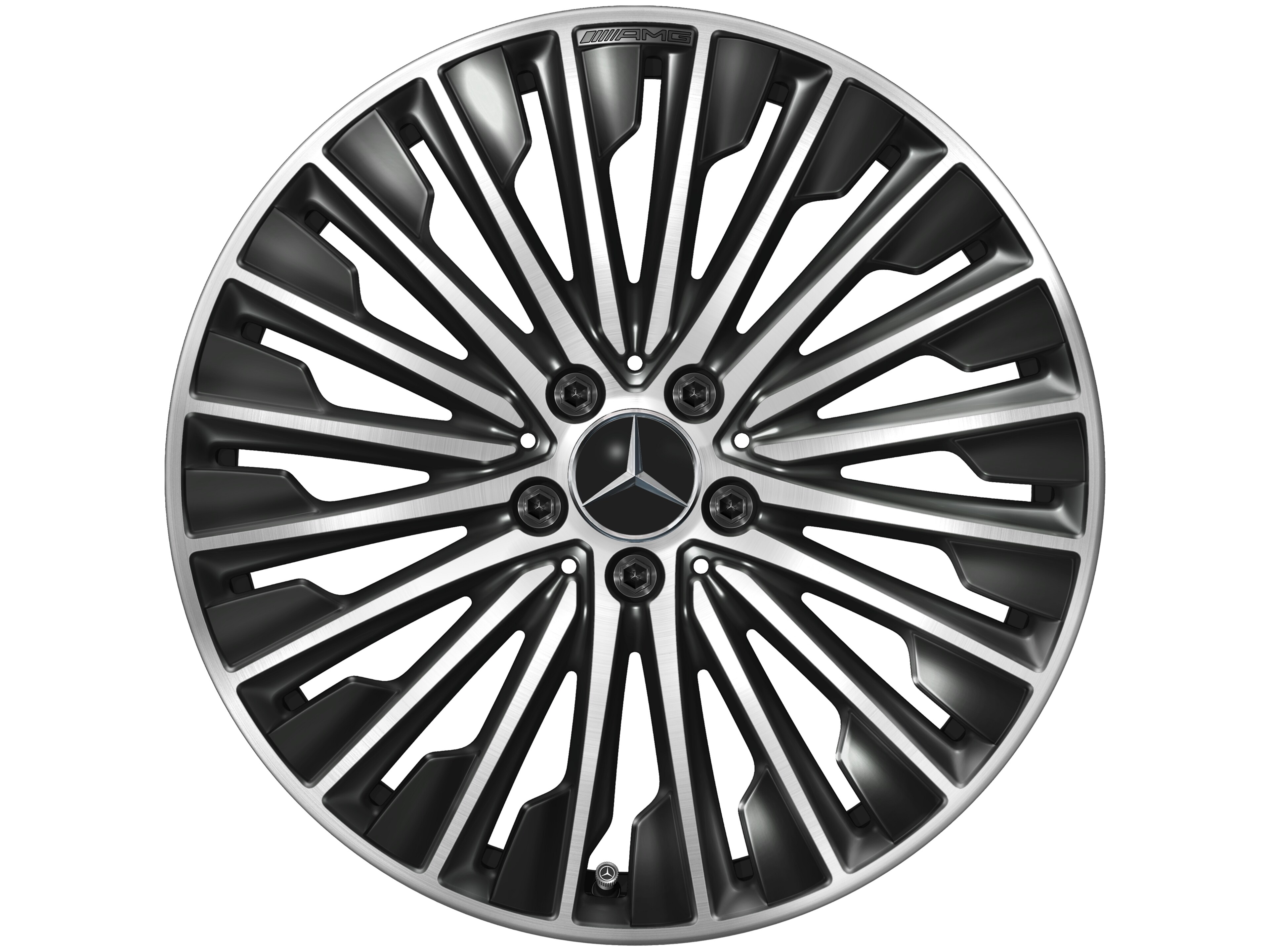 AMG Vielspeichen-Rad, 19 Zoll, 8 J x 19 ET 45,1, schwarz, glanzgedreht