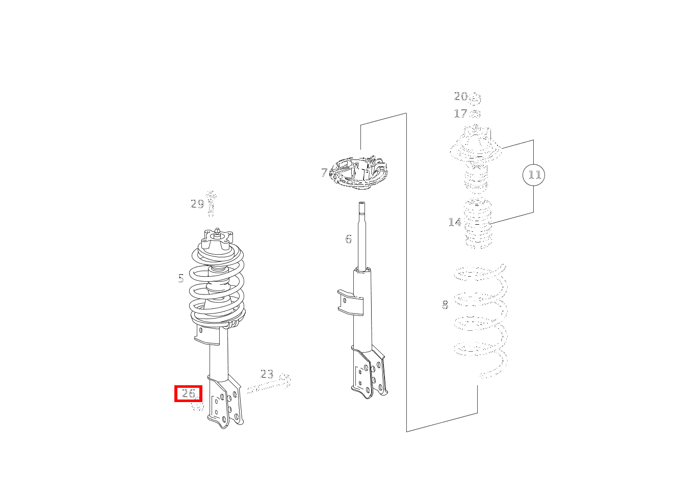 Mutter FEDERBEIN AN ACHSSCHENKEL; M14X1.5 Vaneo 1.6 TREND 414