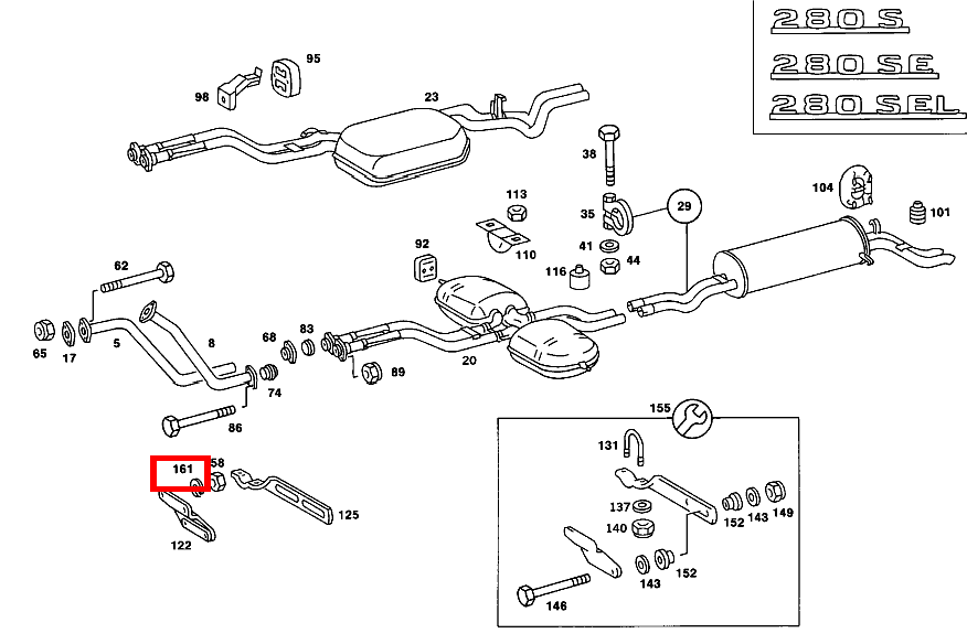 Federring HALTER AN GETRIEBE 280 SEL-126 126 Federring HALTER AN GETRIEBE 280 SEL-126 126