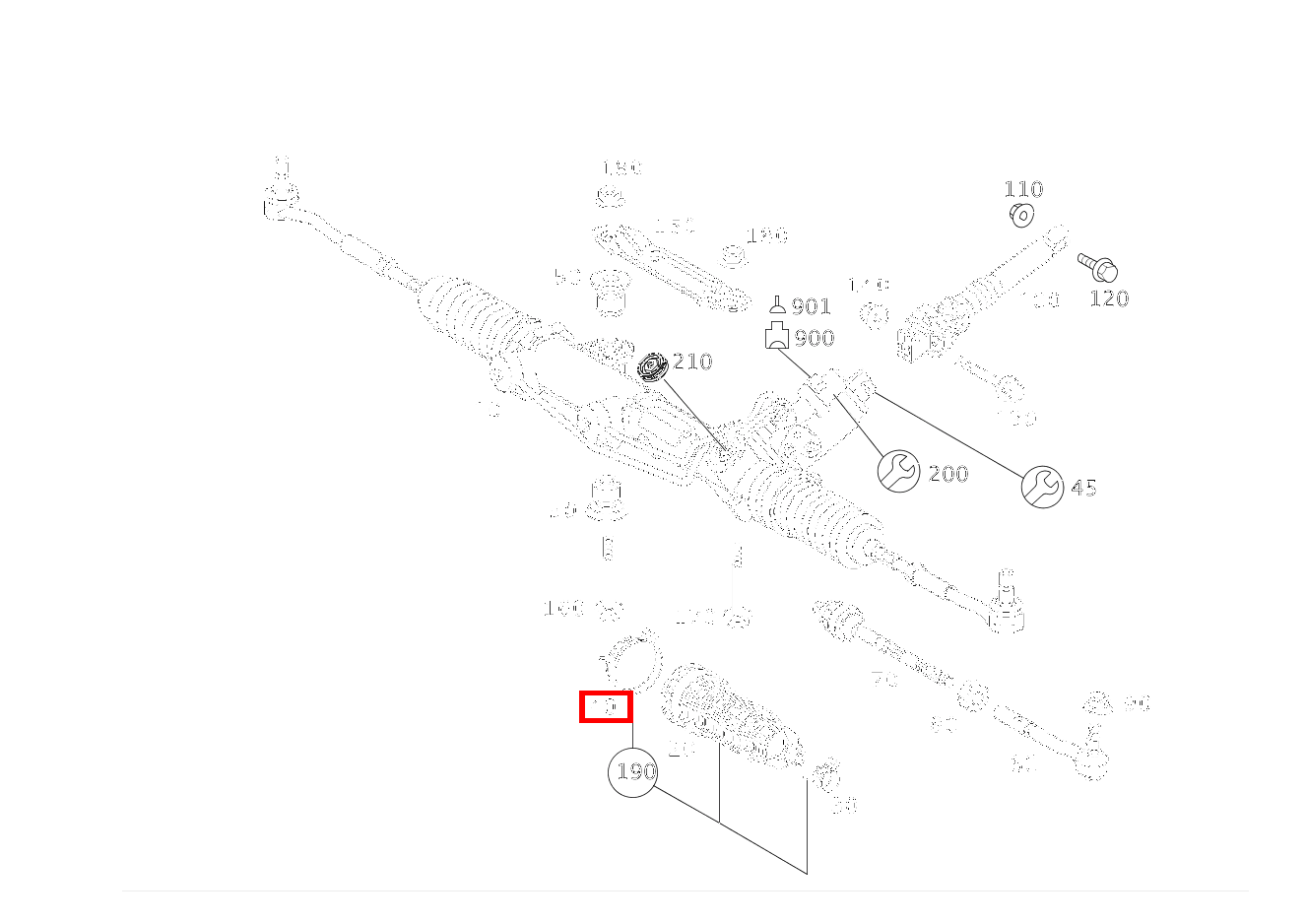 EINOHRKLEMME INNEN SL 65 AMG Roadster BCA 230