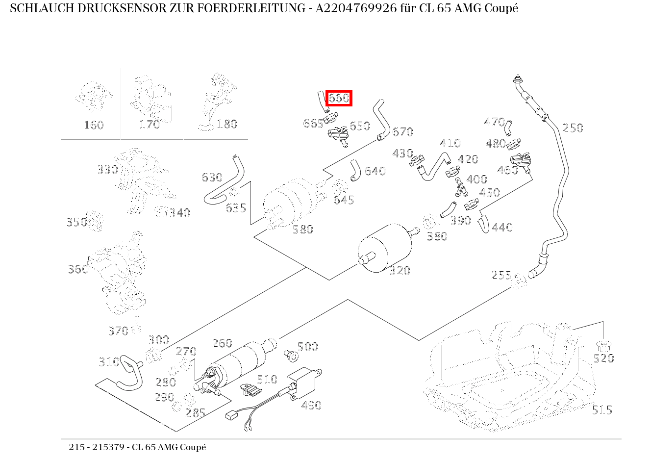 Schlauch DRUCKSENSOR ZUR FOERDERLEITUNG CL 65 AMG Coupé 215 Schlauch DRUCKSENSOR ZUR FOERDERLEITUNG CL 65 AMG Coupé 215