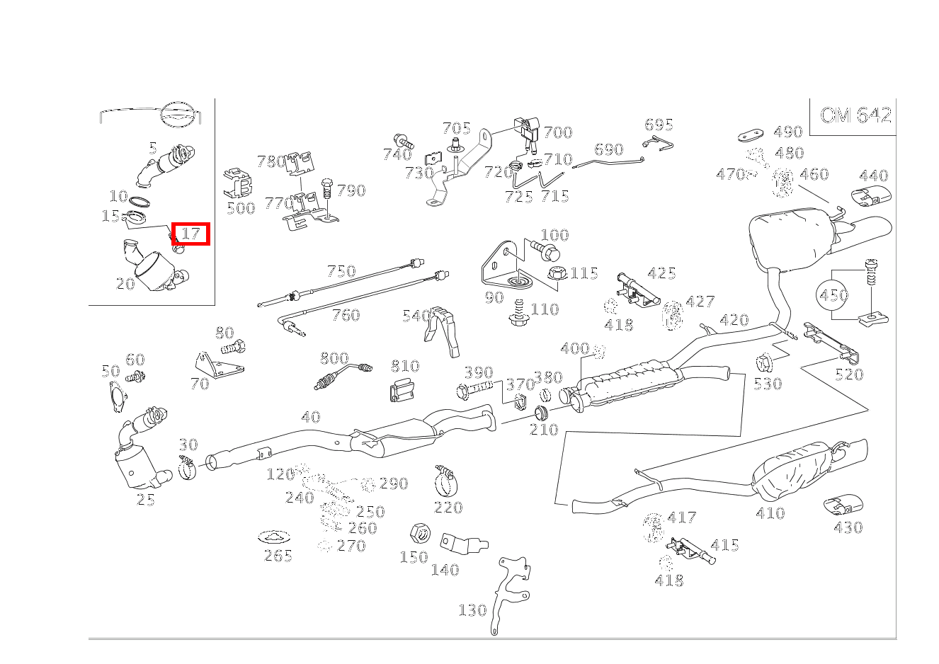 Sechsrundschraube AN SCHELLE; M8X40 CLS 350 CDI Coupé RL 219