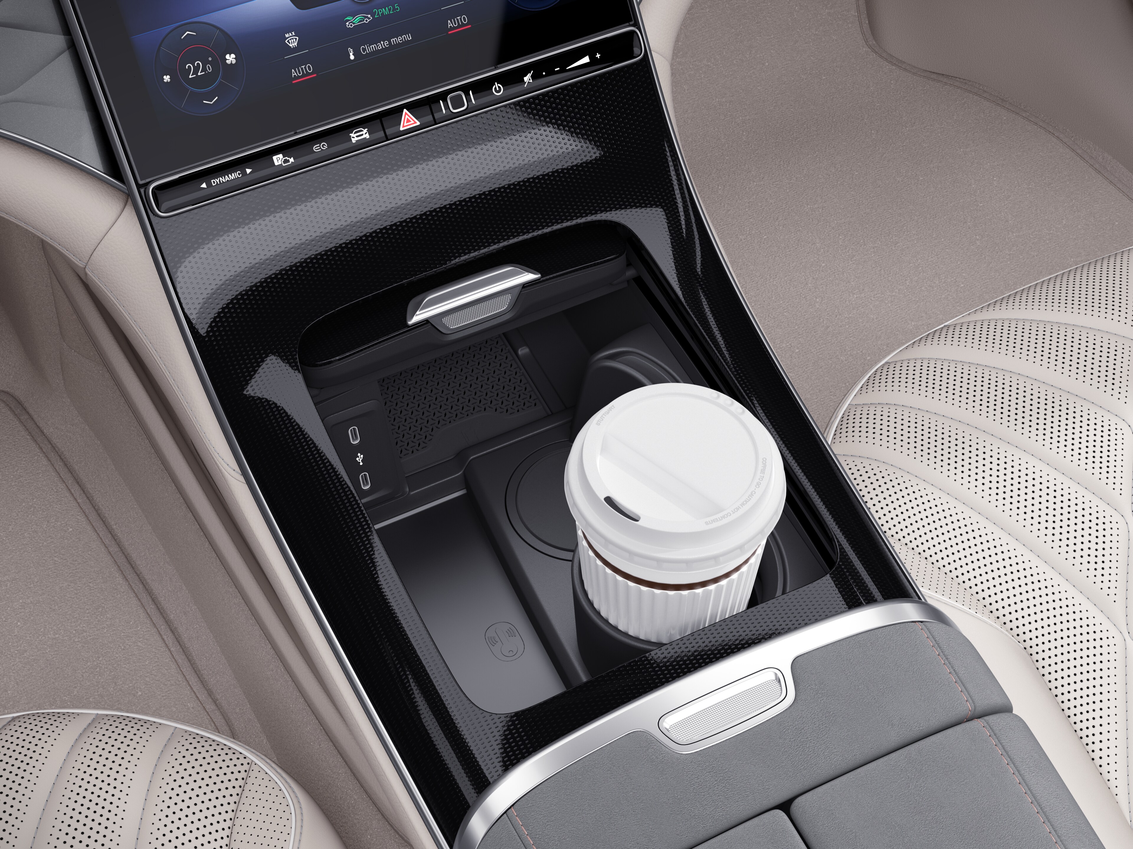 Getränkehalter, Mittelkonsole EQE / EQS