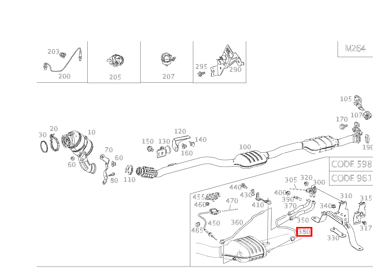 Druckleitung AN PARTIKELFILTER HINTEN E 300 Cabriolet 238