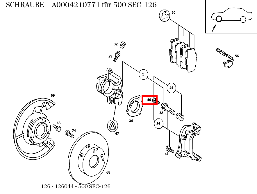 Schraube 500 SEC-126 126