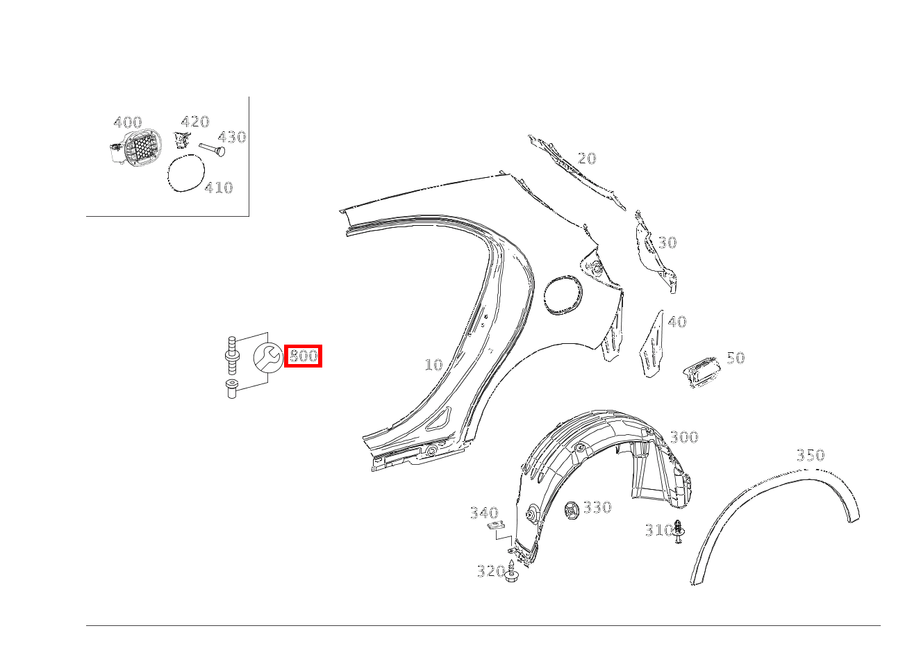 TEILESATZ GEWINDEBOLZEN REPARATURLOESUNG FUER ABGEBROCHENE SCHWEISSBOLZEN Mercedes-AMG GLA 45 4MATIC Sport Utility Vehicle 156